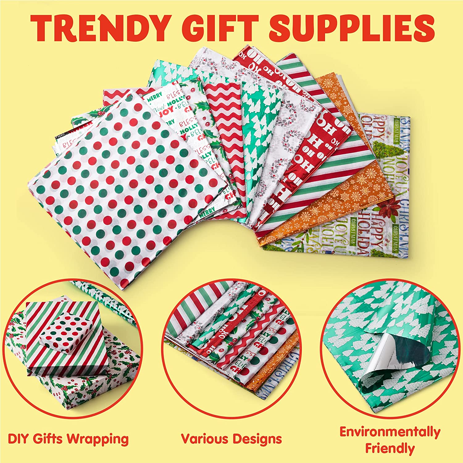 20in Tissue Paper Assortment (ten Colors), 150 Pcs - Image 4