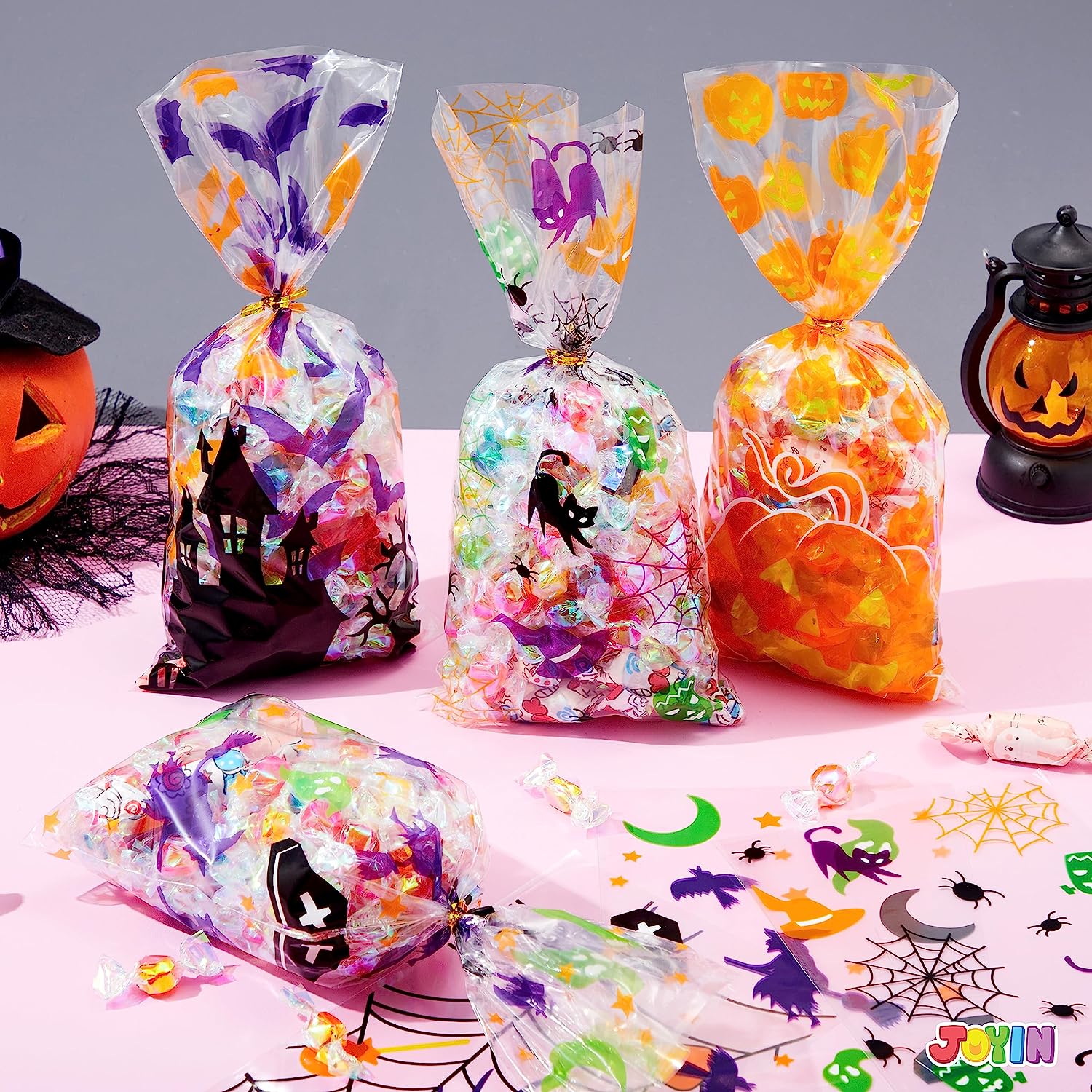 Halloween Cellophane Rectangle Treat Bags, 150 Pcs - Image 8