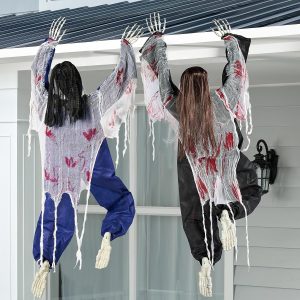 Joyin-2 Pcs 47in Halloween Climbing Zombies Wall Decoration