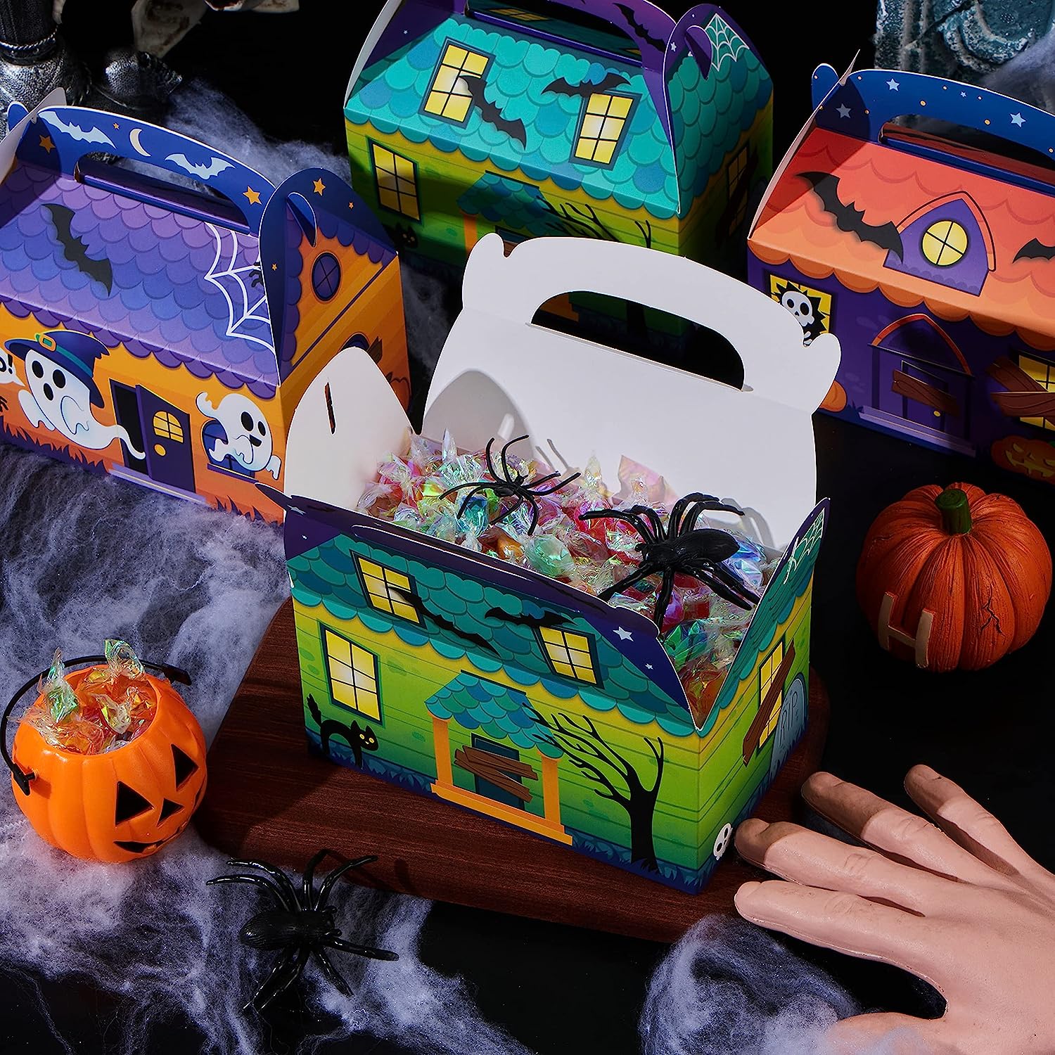 3D Halloween House Cardboard Treat Boxes - Image 7