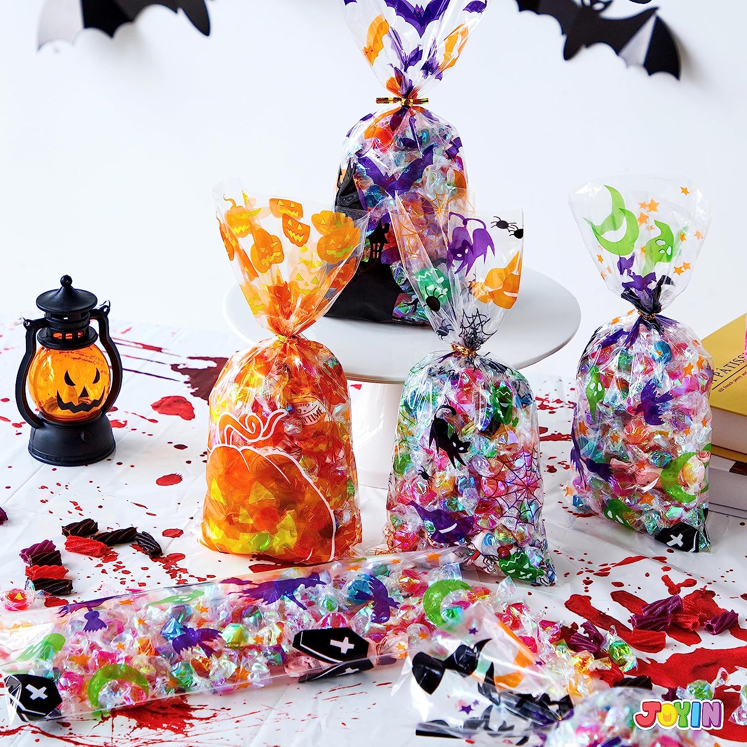 Halloween Cellophane Rectangle Treat Bags, 150 Pcs - Image 9