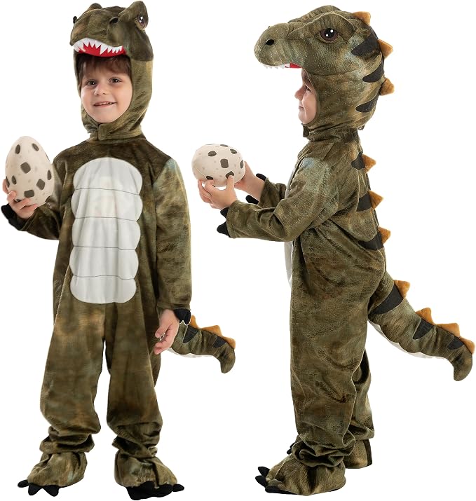 JOYIN Realistic T-Rex Dinosaur Jumpsuit - Halloween Costume with Egg