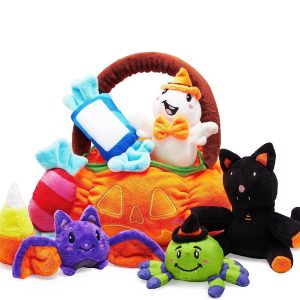 Satiated Plush Pumpkin Baby Basket