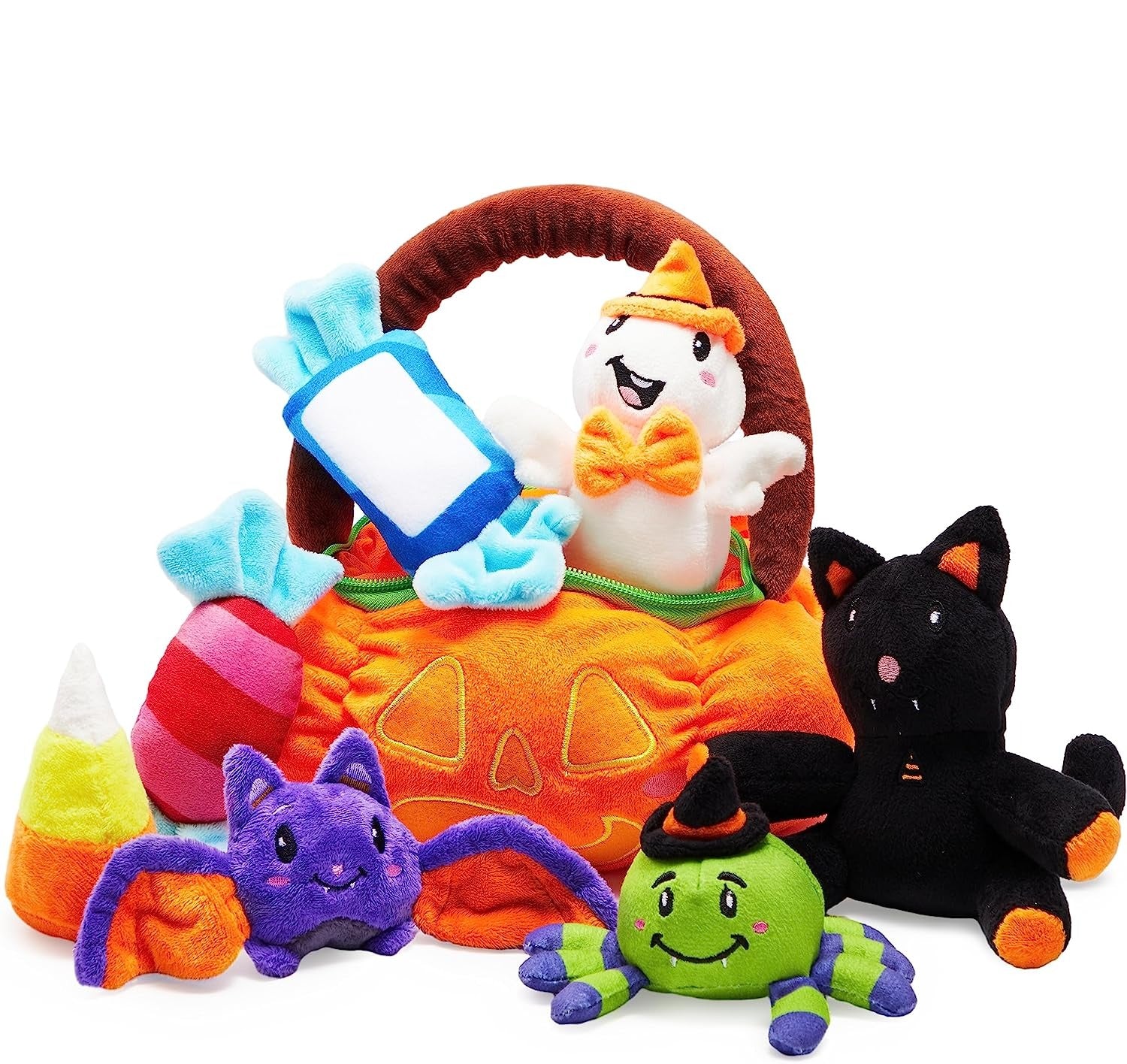 Satiated Plush Pumpkin Baby Basket