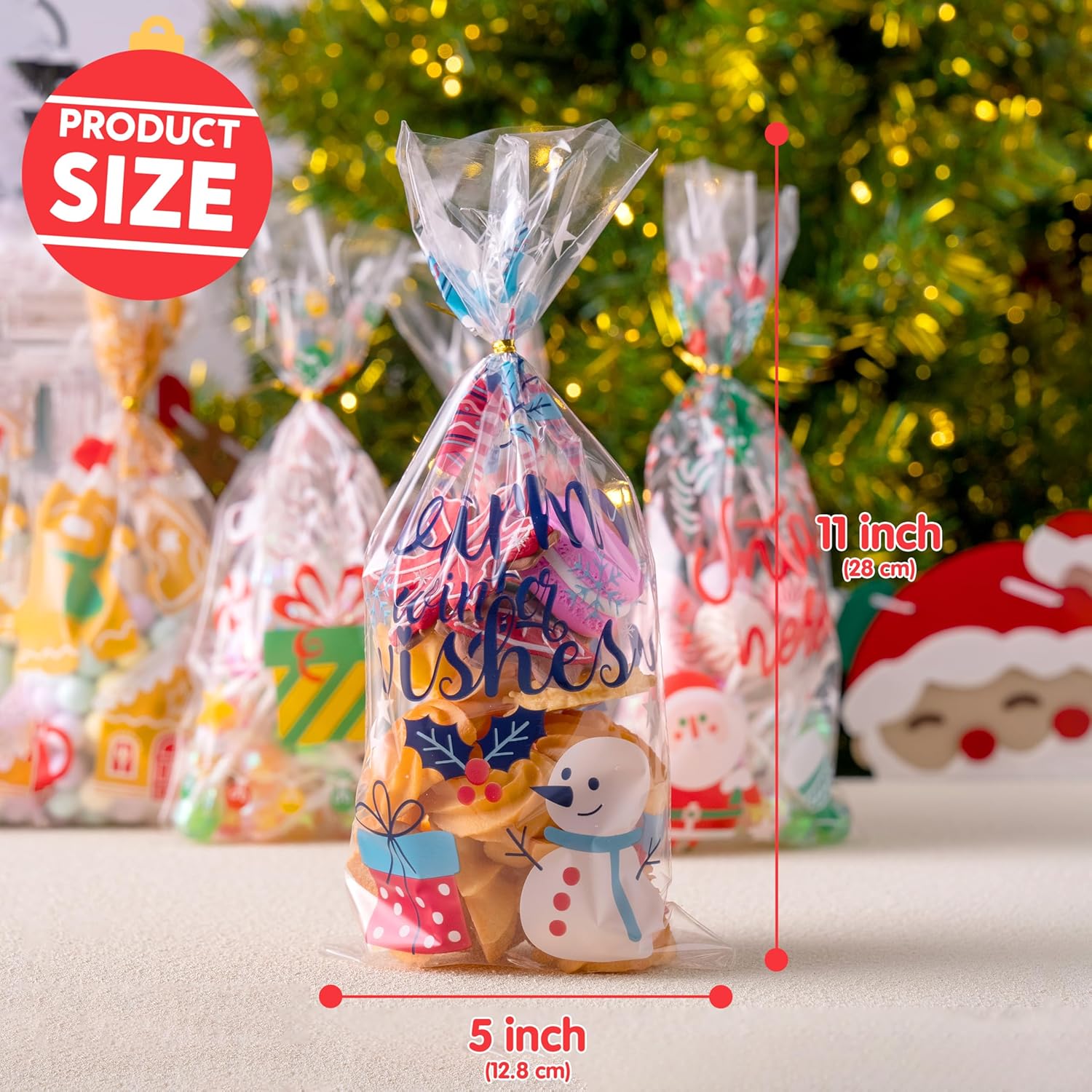 144 PCS Christmas Cellophane Candy Bags - Image 3