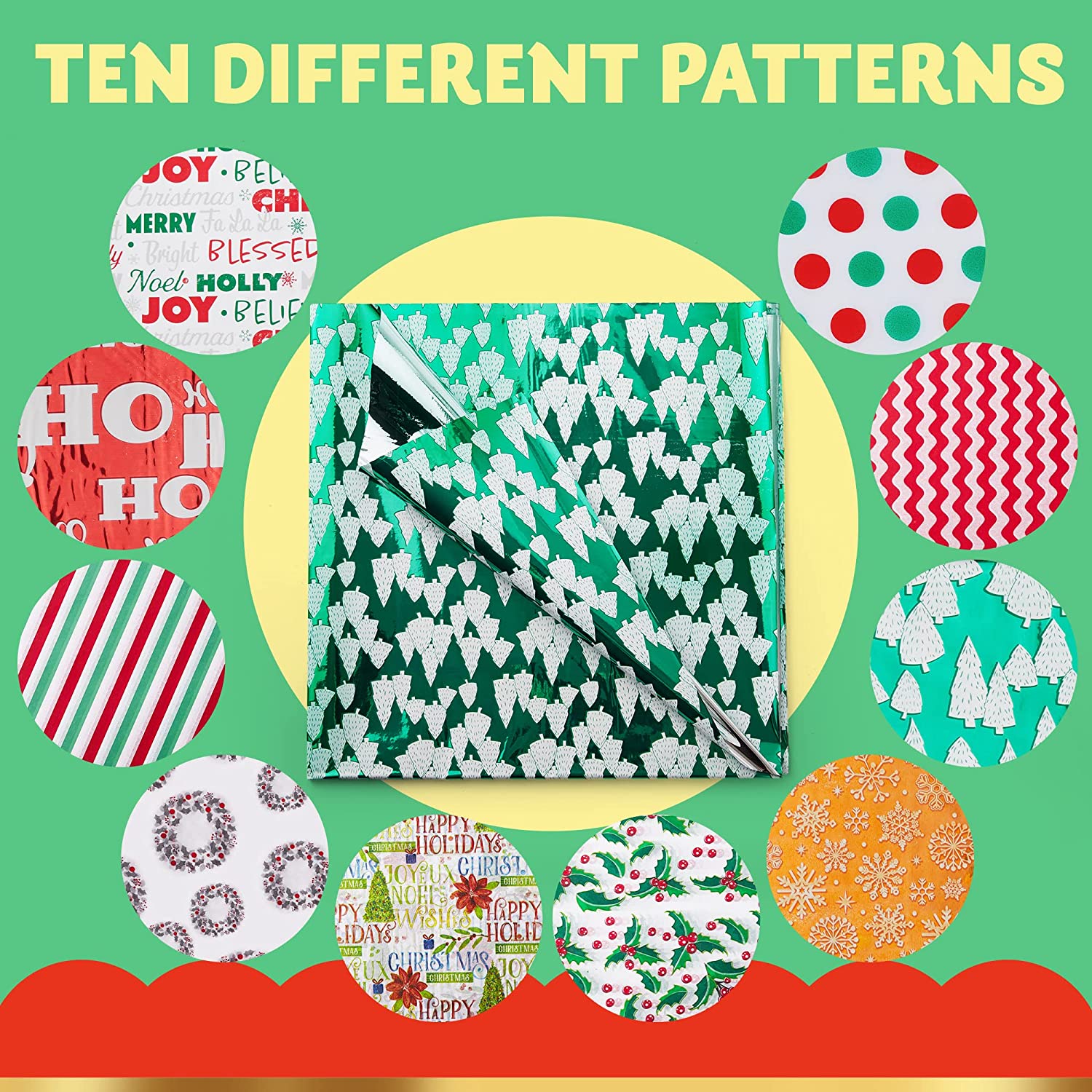 20in Tissue Paper Assortment (ten Colors), 150 Pcs - Image 3