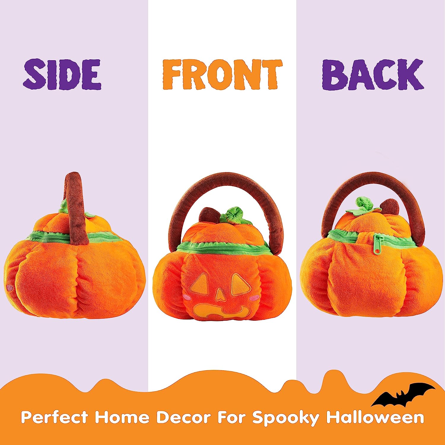 Satiated Plush Pumpkin Baby Basket - Image 5