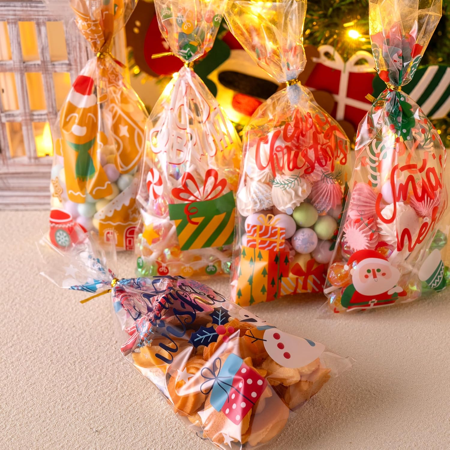 144 PCS Christmas Cellophane Candy Bags - Image 7
