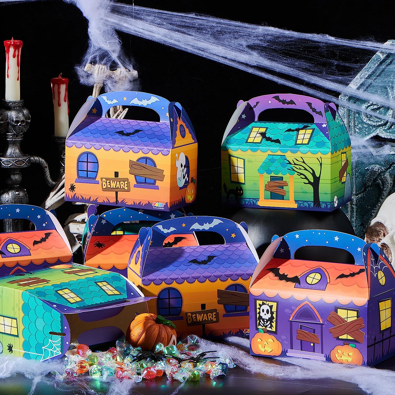 3D Halloween House Cardboard Treat Boxes - Image 8