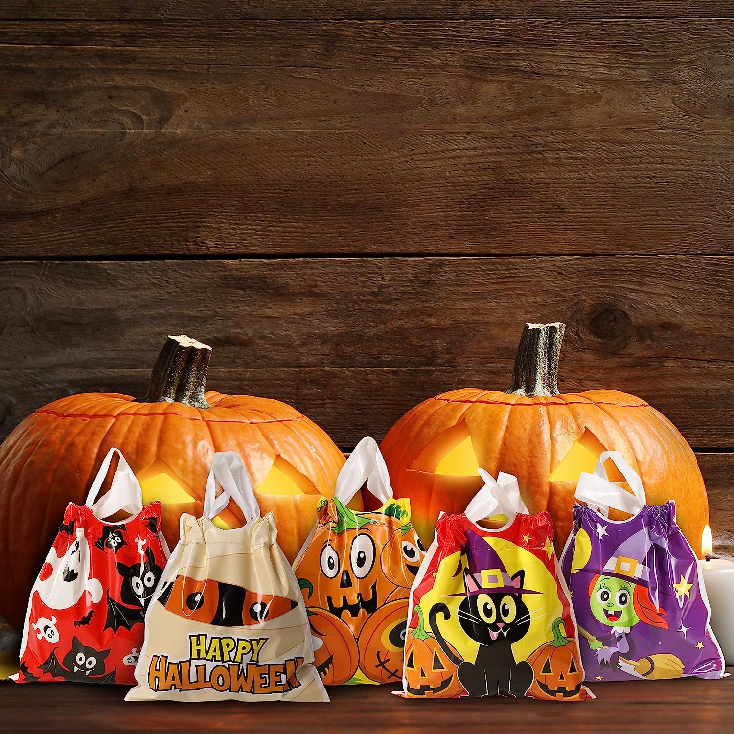 Halloween Trick or Treat Drawstring Bags, 96 Pcs - Image 5