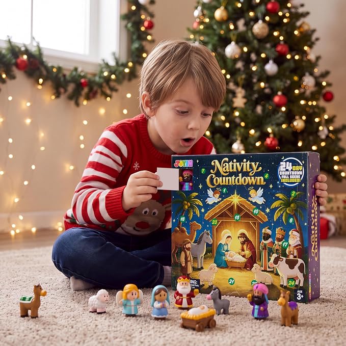 JOYIN 24 PCS Christmas Advent Calendar - Nativity Figurine Set - Image 5