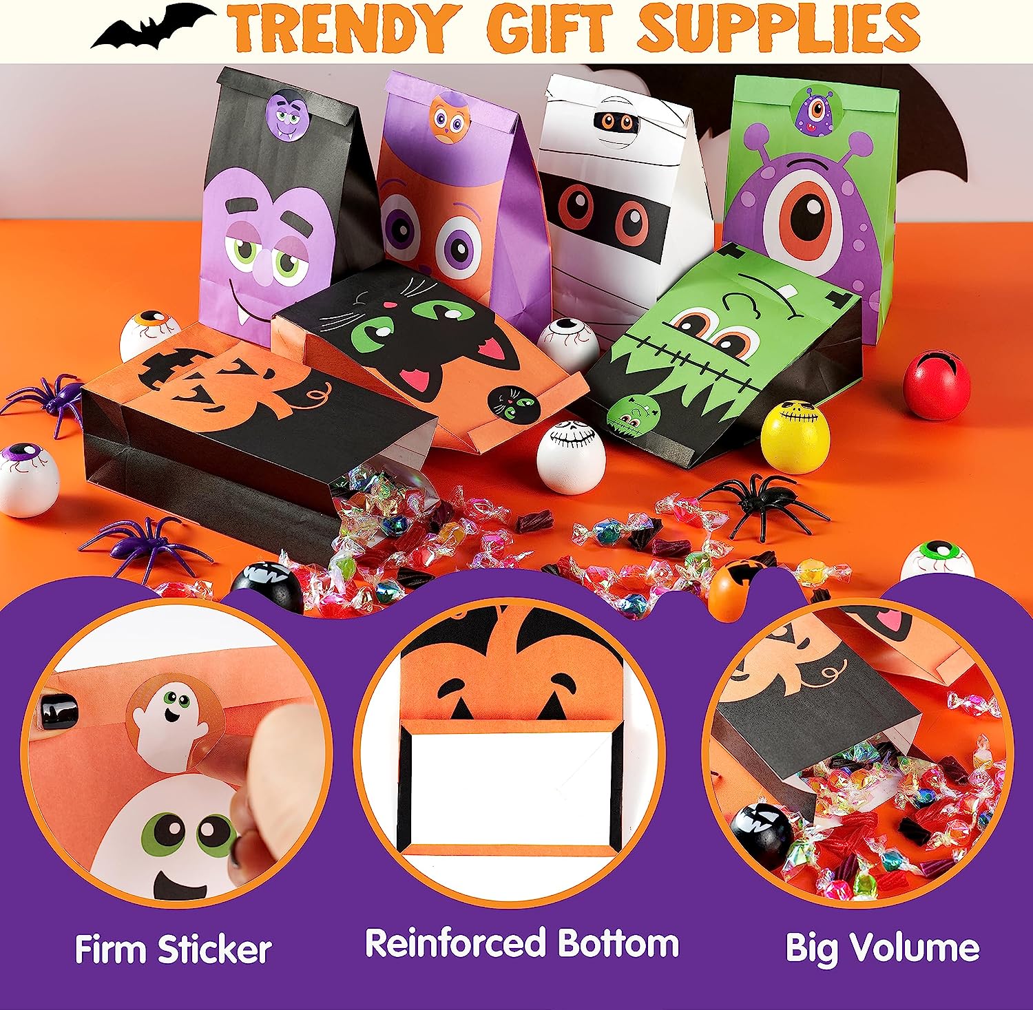 Characters Kraft Paper Treat Bags, 60 Pcs - Image 3