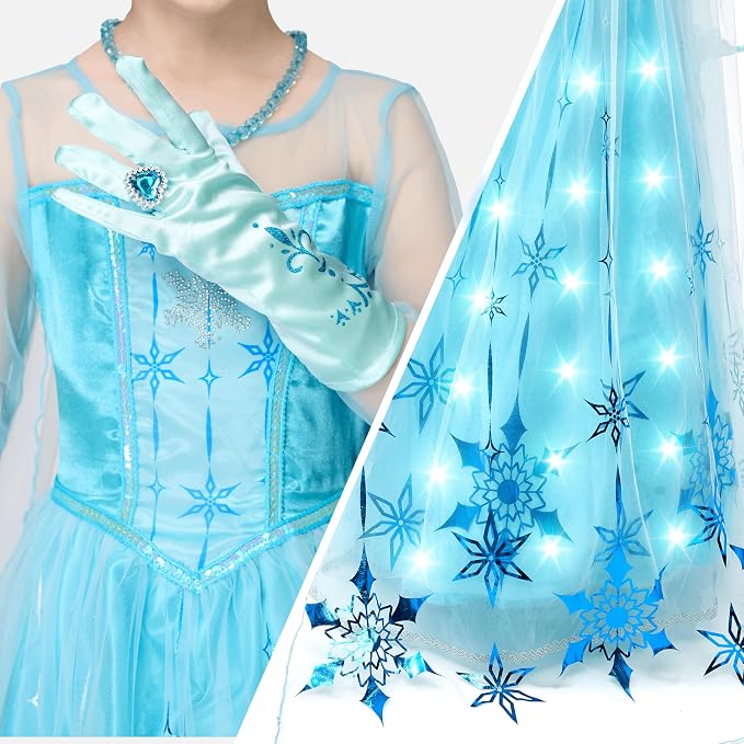 JOYIN Girls Ice Princess Dress - Light-Up Halloween Costume - Image 6