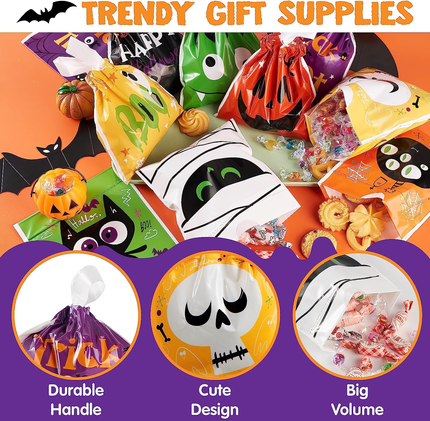 Four-sided Halloween Goody Bags ,108 Pcs - Image 4