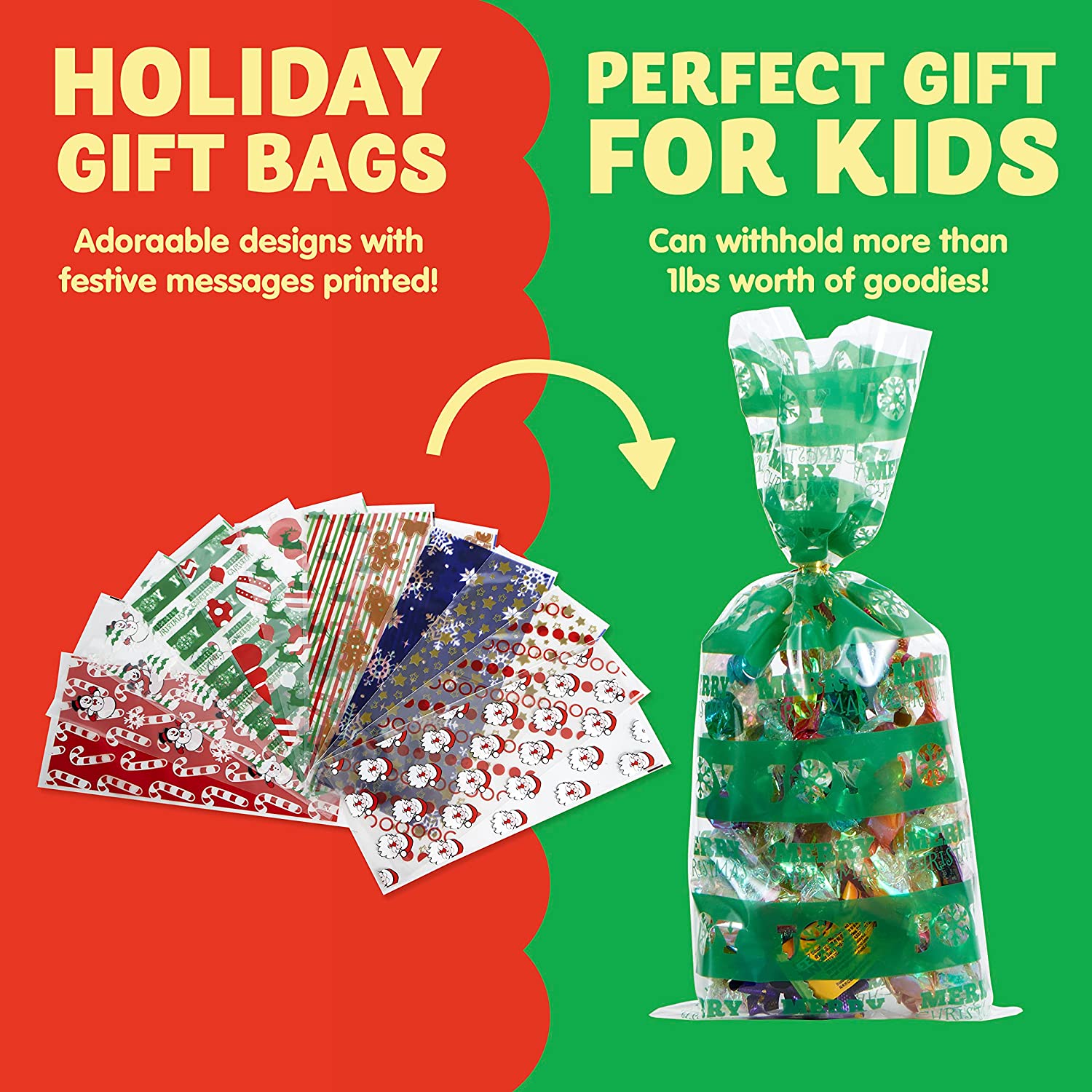 Christmas Cellophane Goody Bags Assortment - Image 4