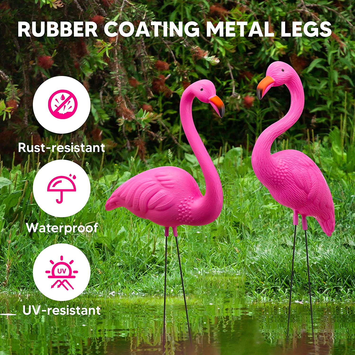 10Pcs Small Pink Flamingo Yard Ornament - Image 6