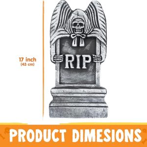 JOYIN 5 PCS 17 Halloween Tombstones - Graveyard Yard Decoration