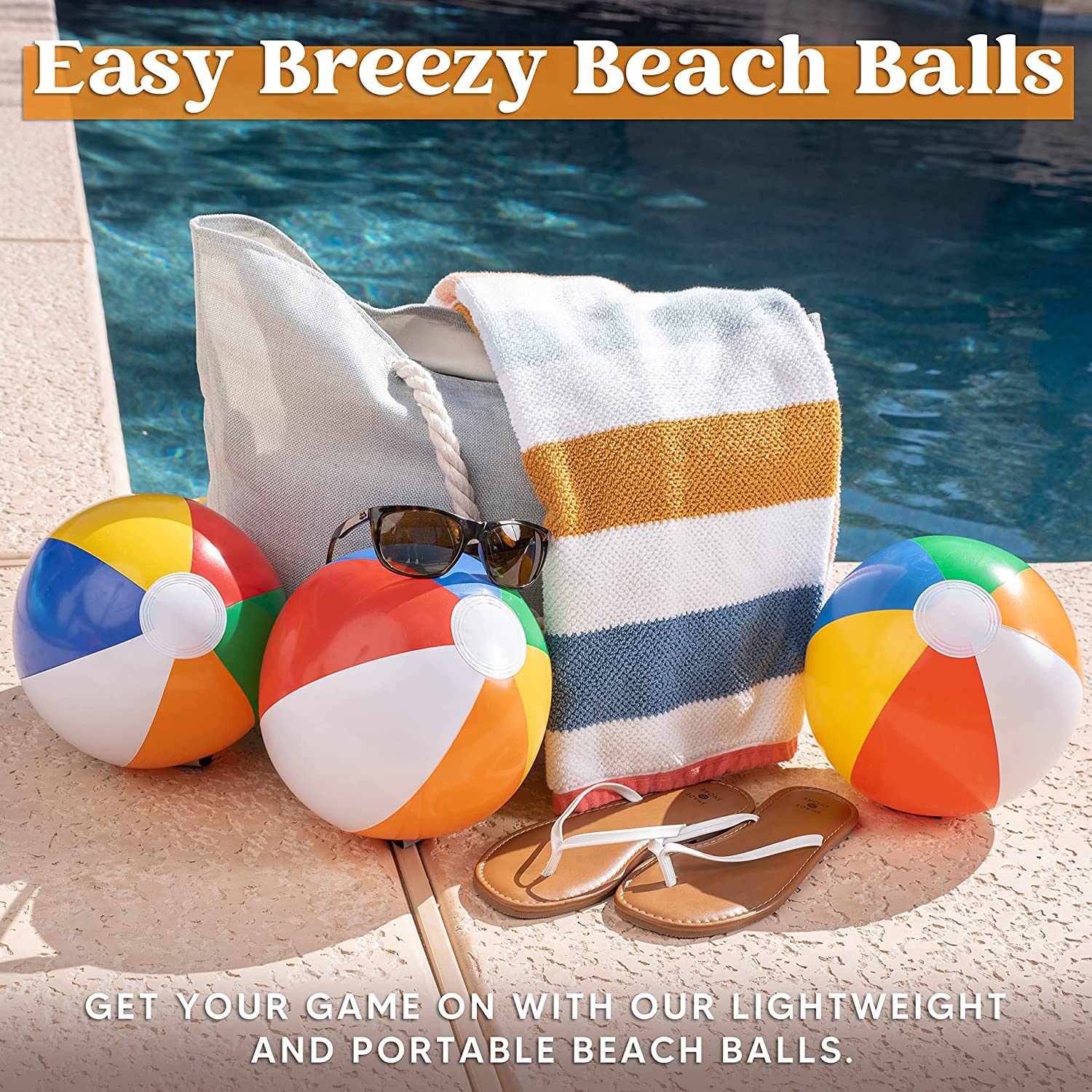 12Pcs Inflatable Beach Balls 16in - Image 3