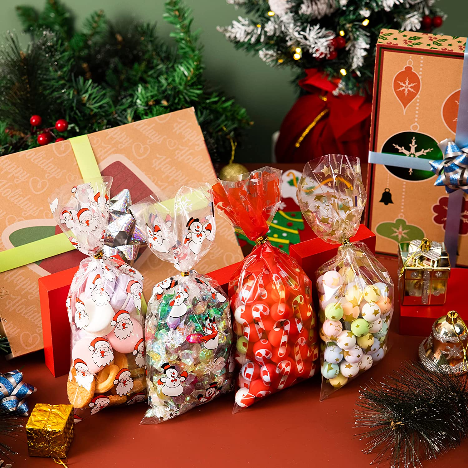 Christmas Cellophane Goody Bags Assortment - Image 7