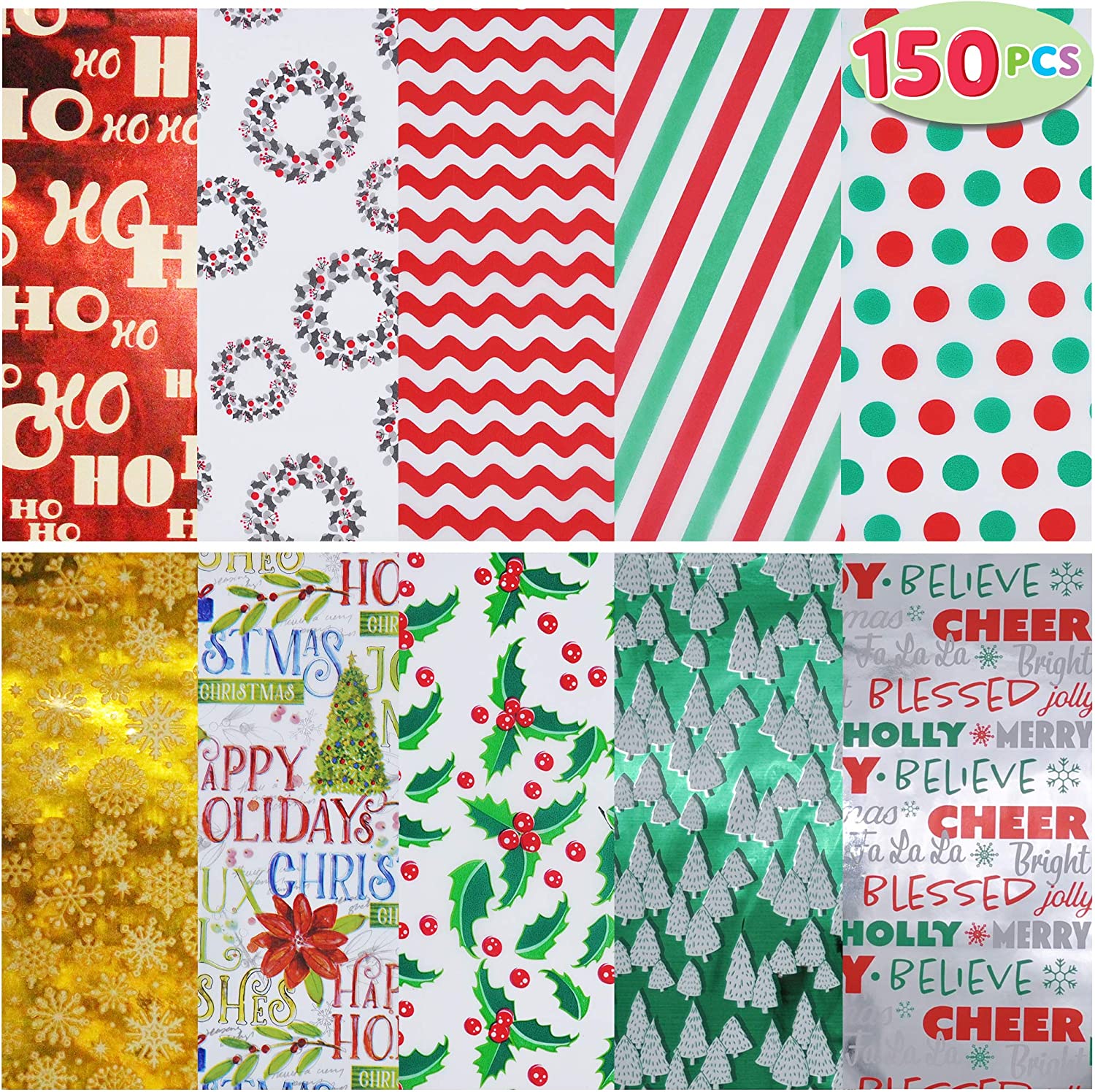 20in Tissue Paper Assortment (ten Colors), 150 Pcs