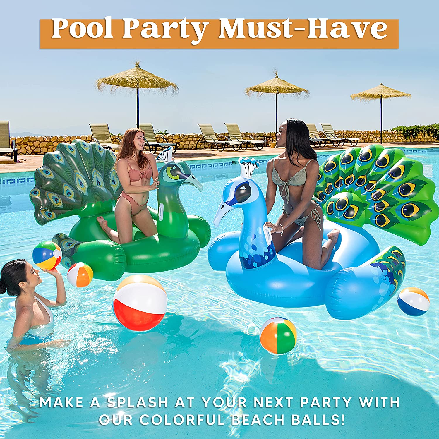 12Pcs Inflatable Beach Balls 16in - Image 6