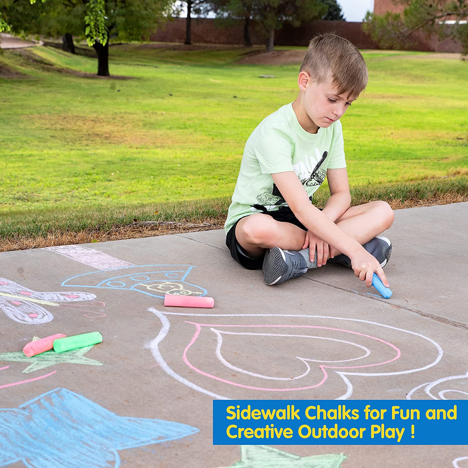 108Pcs 3 Color 36 Packs Sidewalk Chalks - Image 7