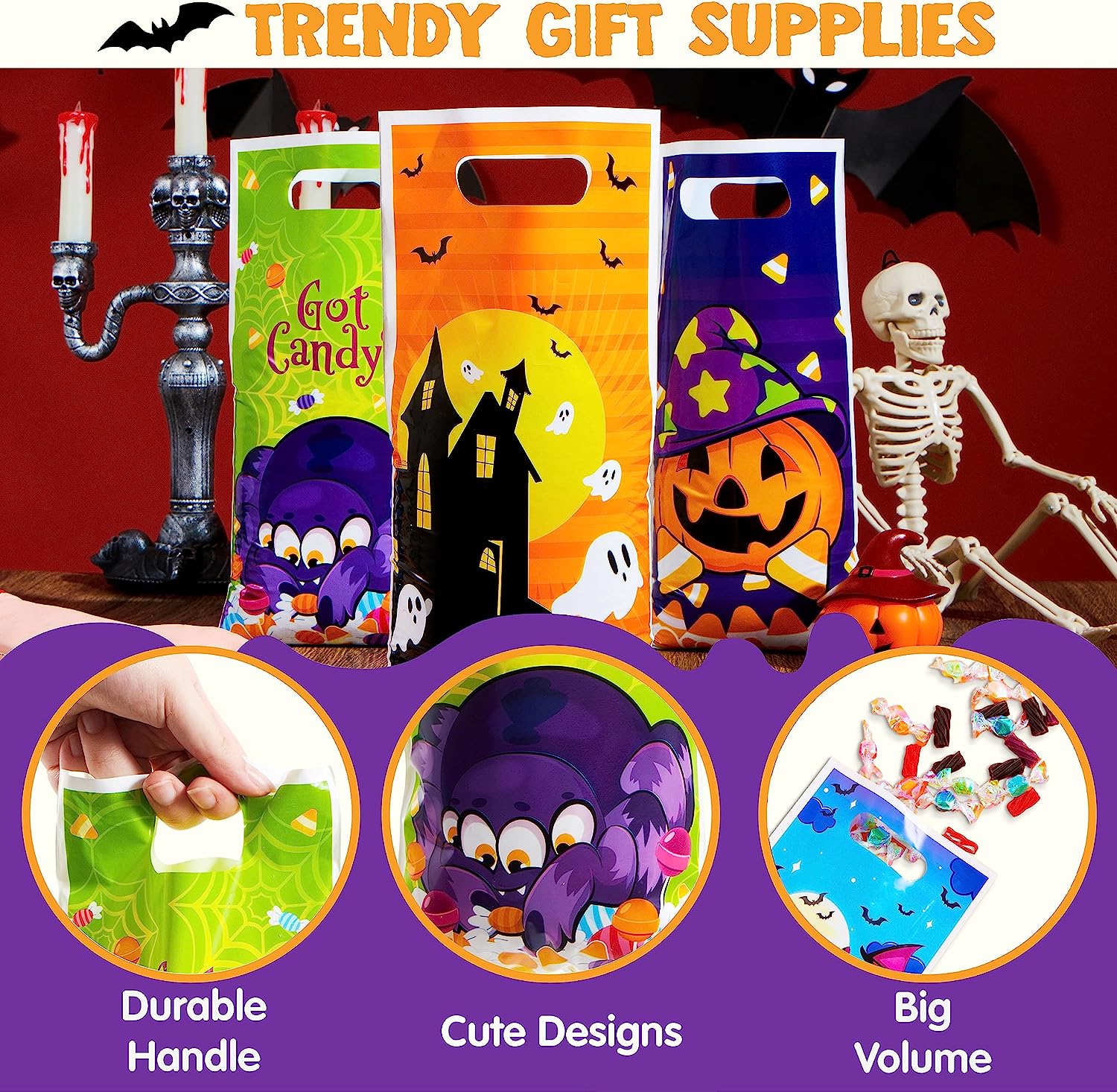 Halloween Trick Or Treat Bags, 72 Pcs - Image 2
