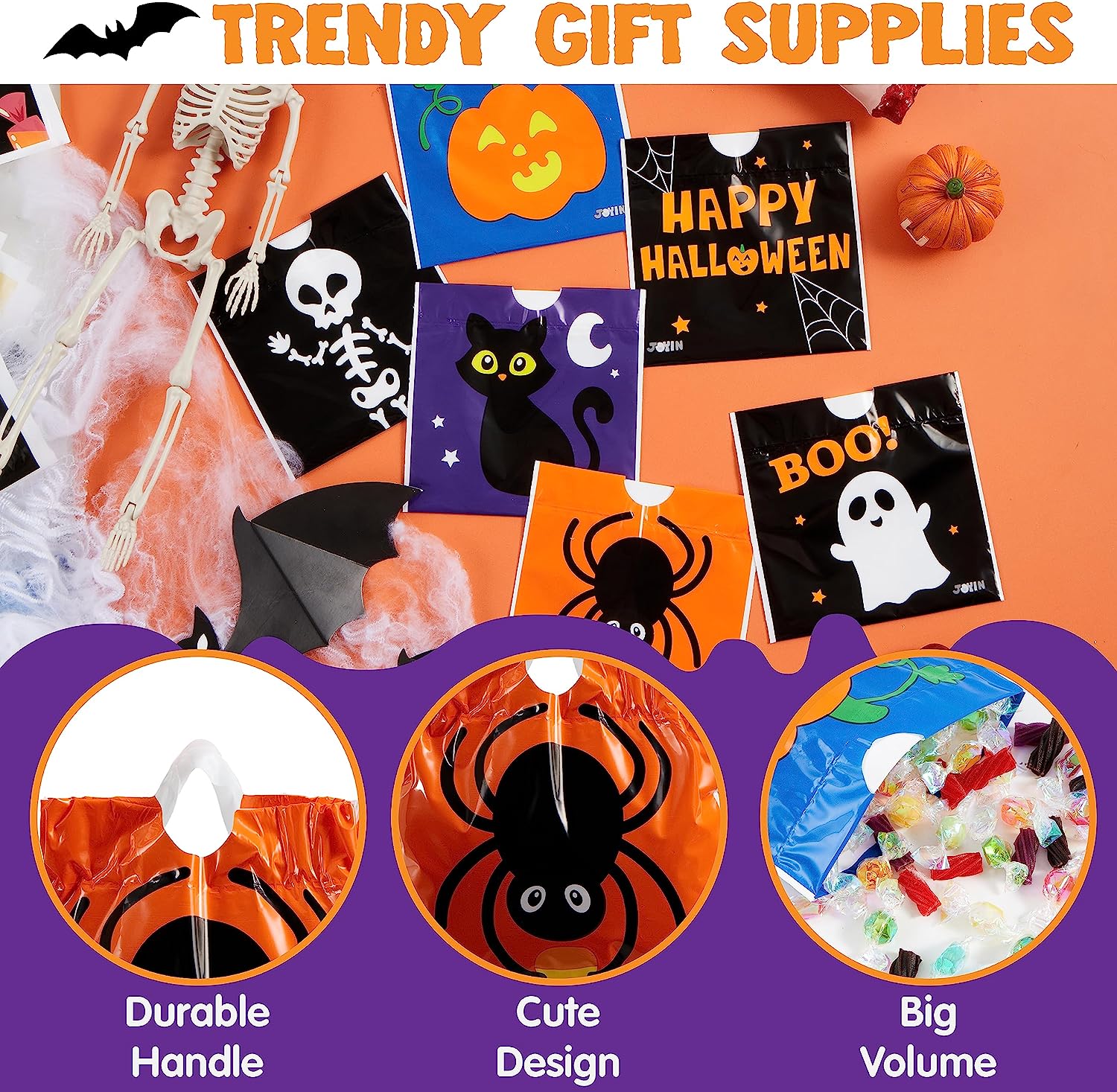 Halloween Drawstring Candy Bag, 96 Pcs - Image 5