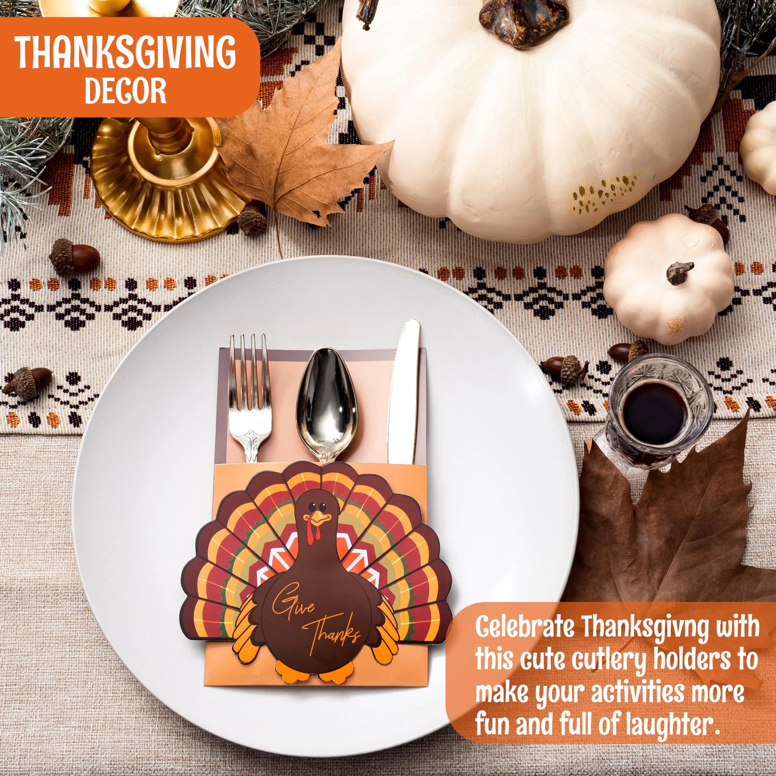 18 Count Thanksgiving Cutlery Holder Set for Thanksgiving - Image 4