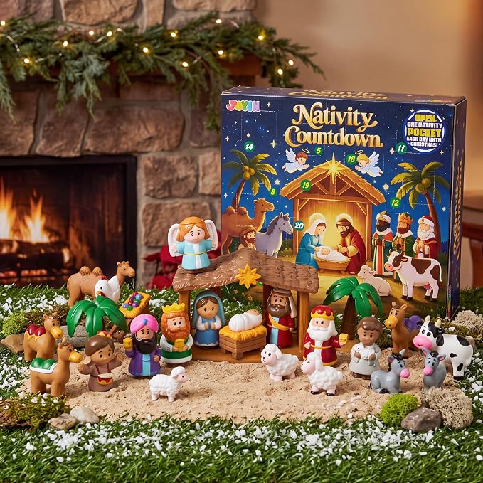 JOYIN 24 PCS Christmas Advent Calendar - Nativity Figurine Set - Image 6