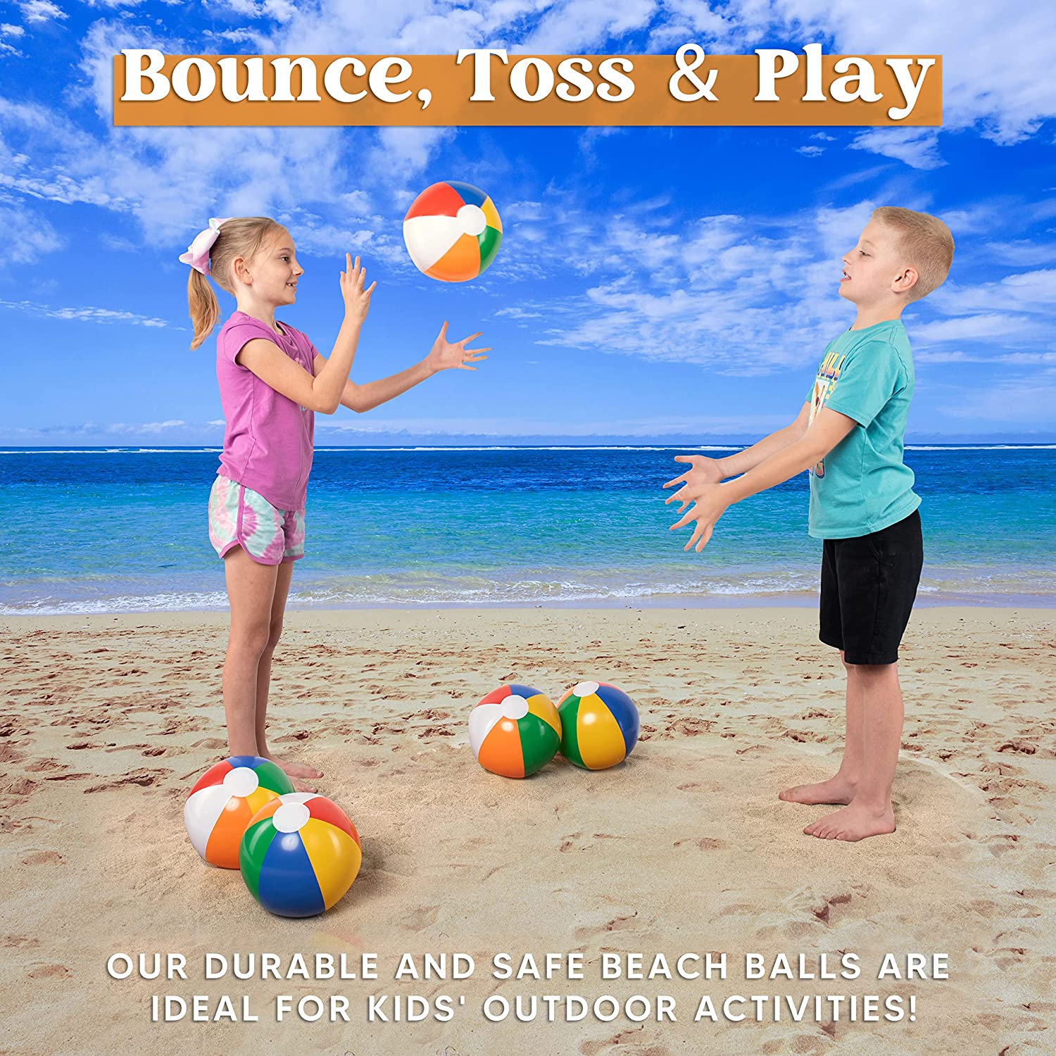 12Pcs Inflatable Beach Balls 16in - Image 2