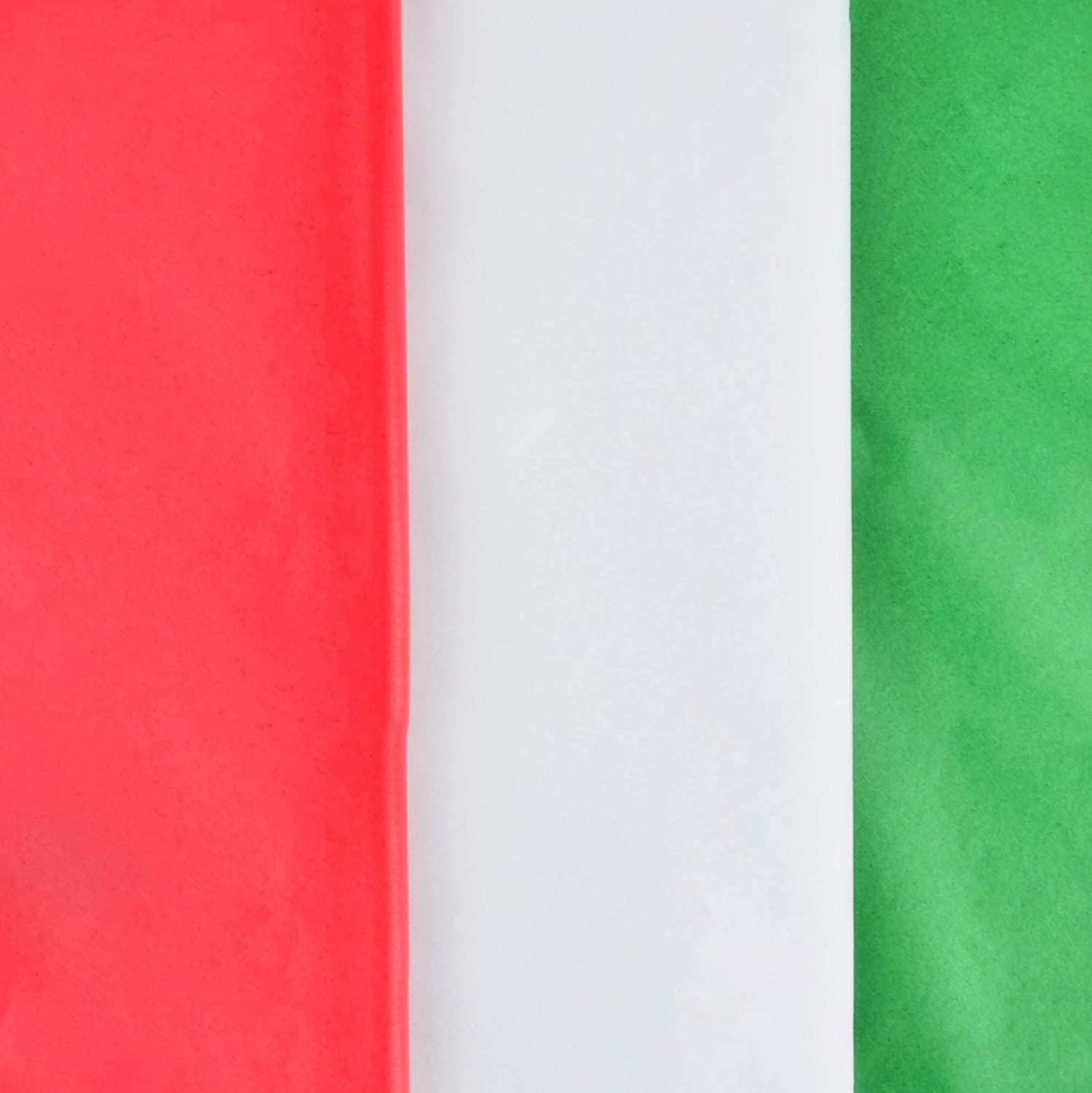 36 Sheets Christmas Tissue Paper Red, Green & White