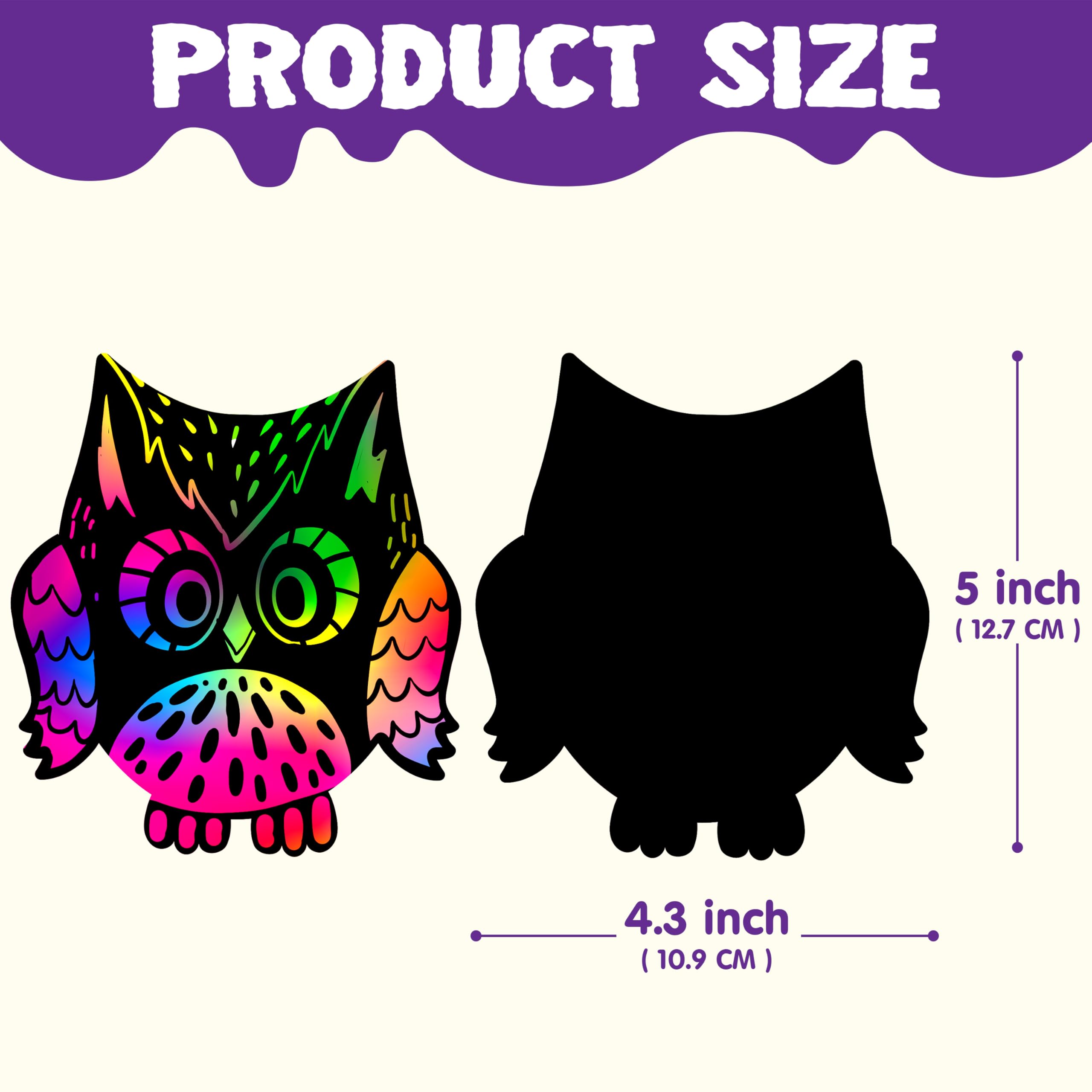120 Pcs Halloween Rainbow Scratch Art Crafts for Kid - Image 9