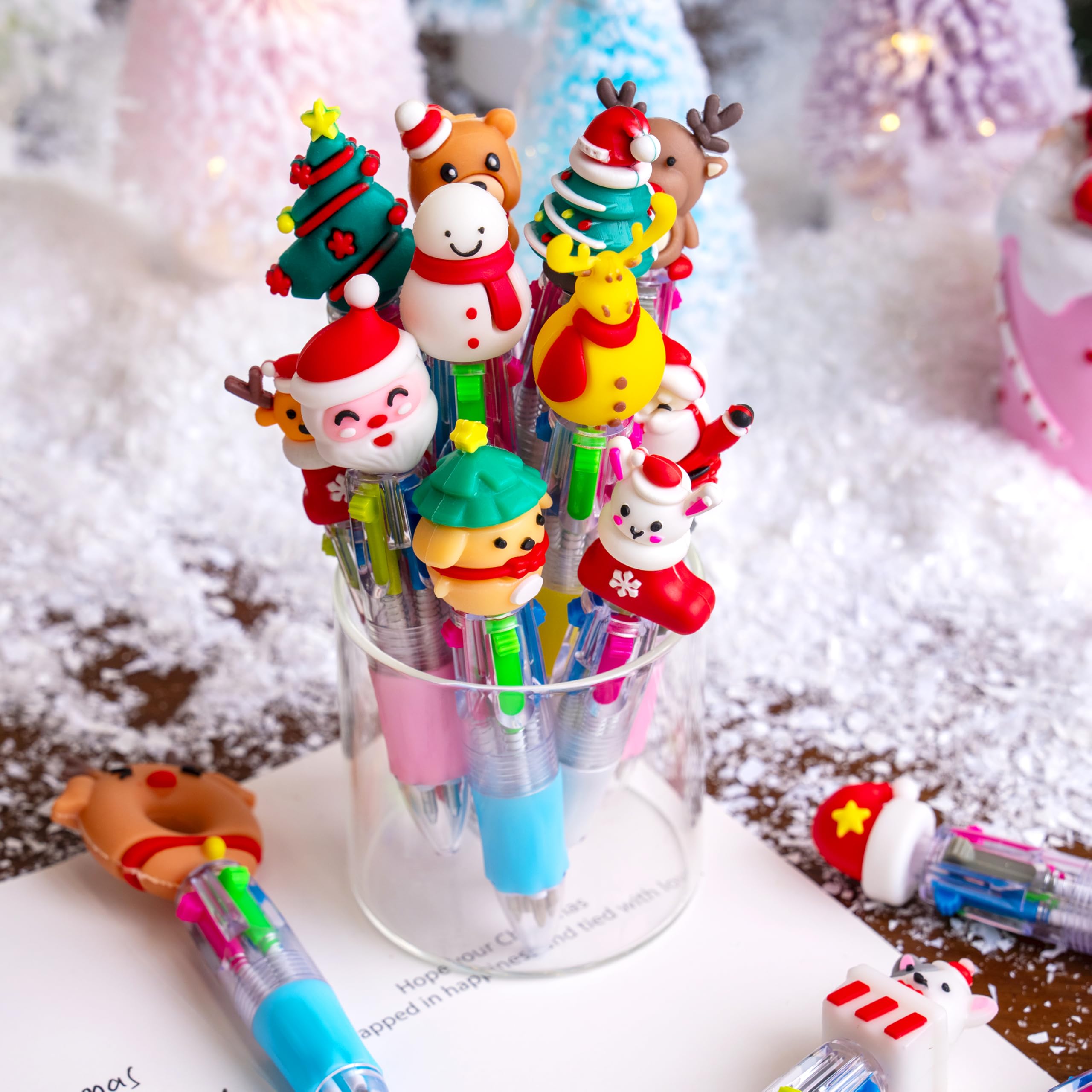 24 PCS Christmas Multicolor Pens Bulk For Kids - Image 9