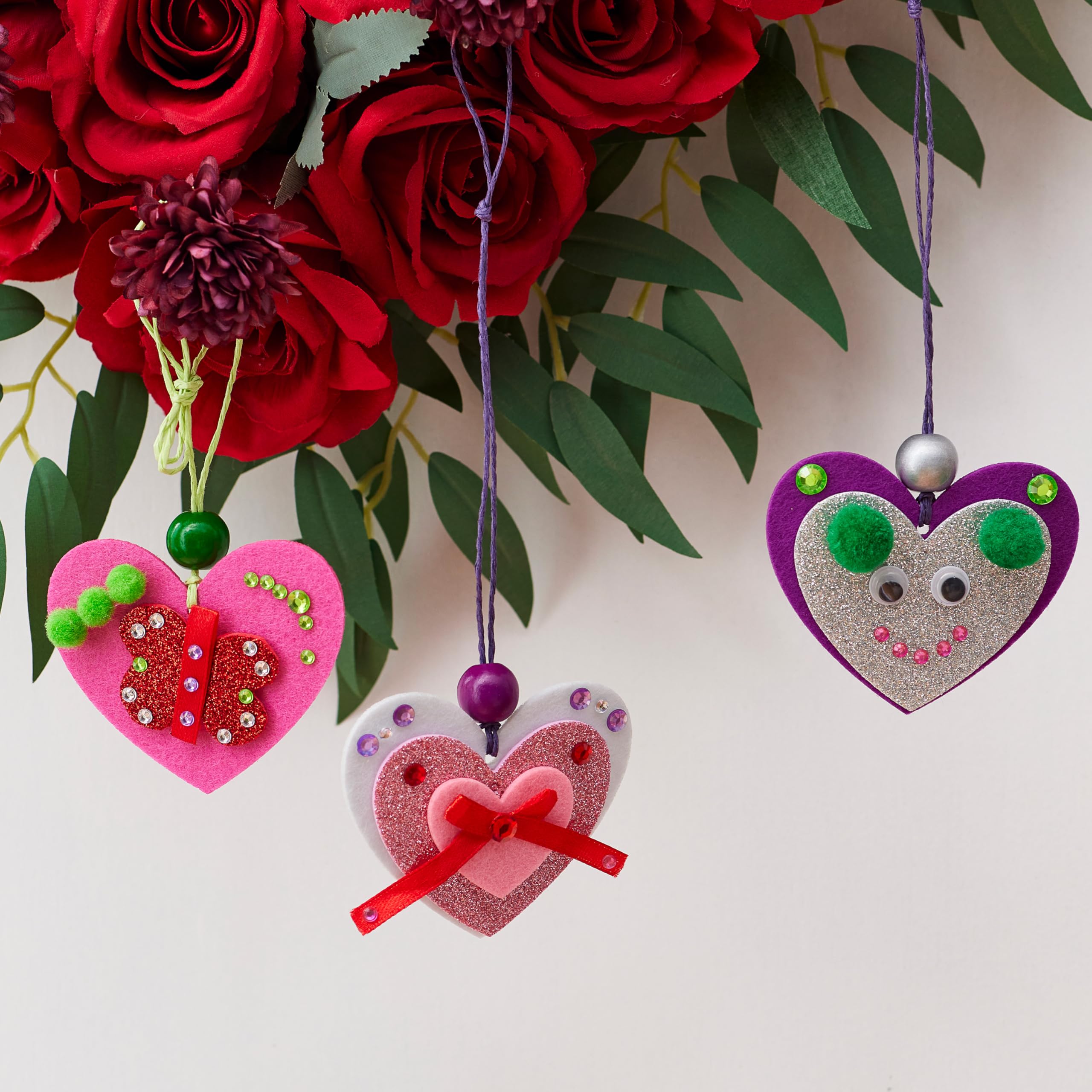 Valentines Day 264 Pcs DIY Heart Felt Craft Set - Image 9