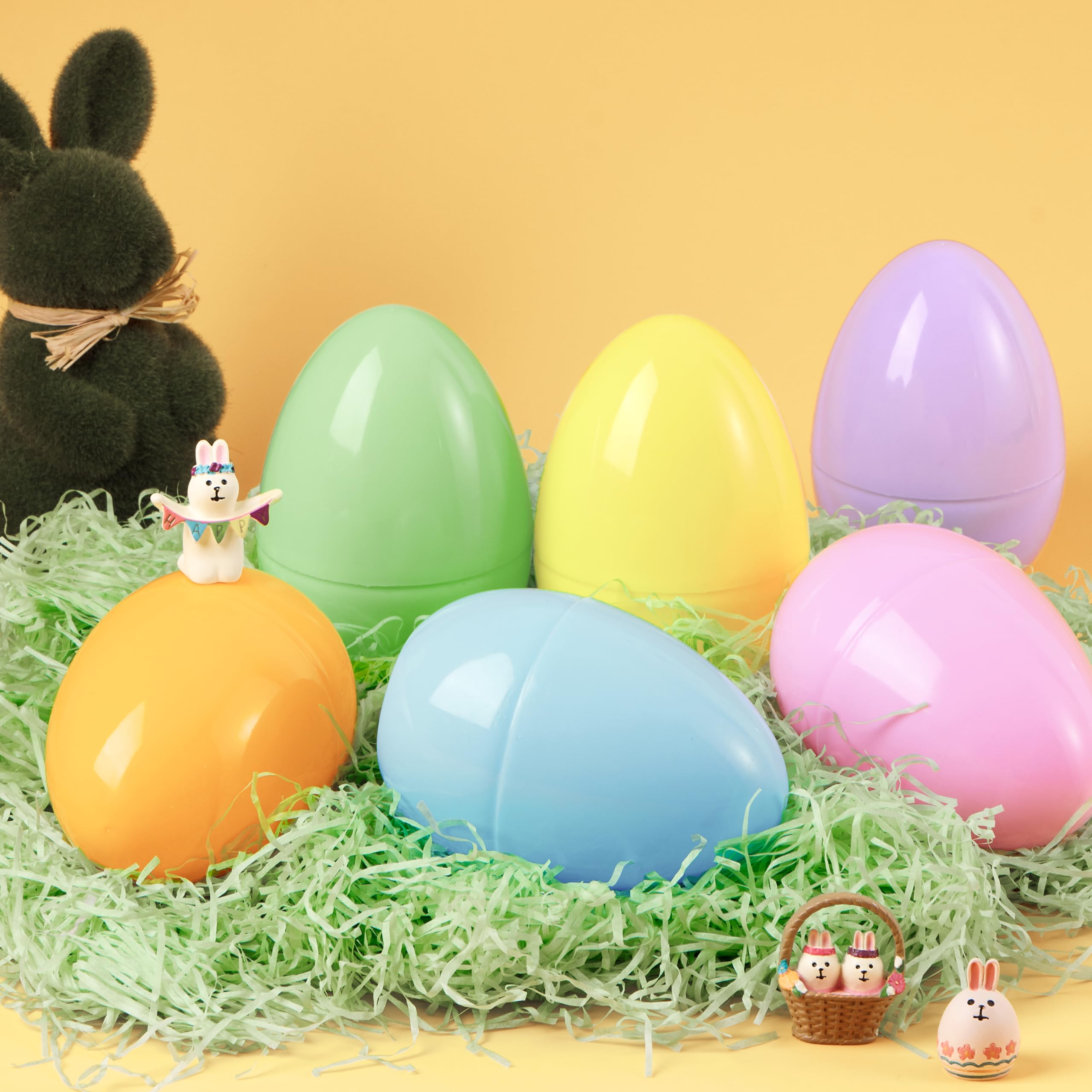 24Pcs Large Pastel Easter Eggs, 6 Inches Plastic Jumbo Eggs Fillable - Image 9