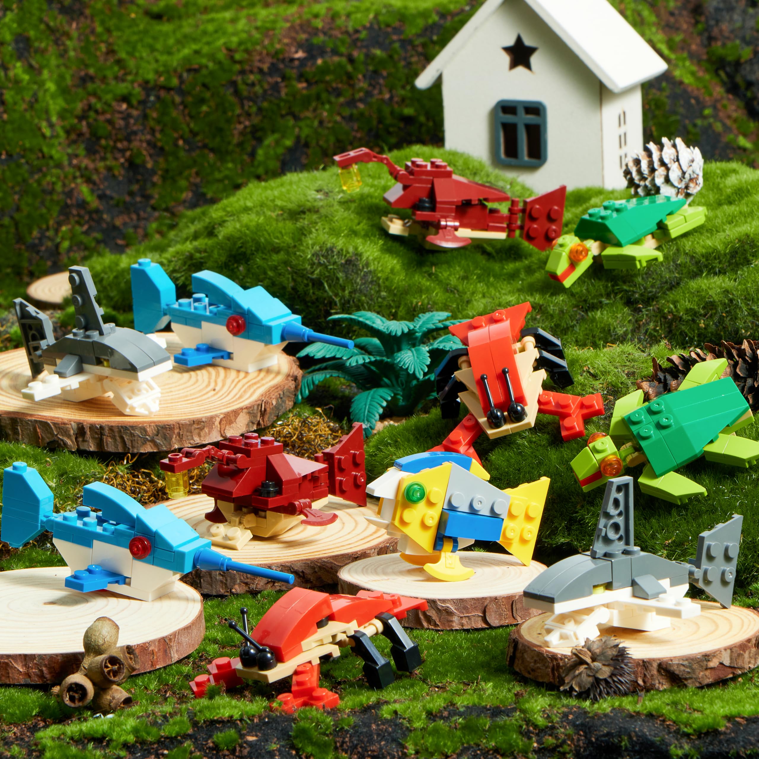24 Packs Valentines Day Cards with Sea Animal Building Blocks for Gifts Party Favor - Image 9