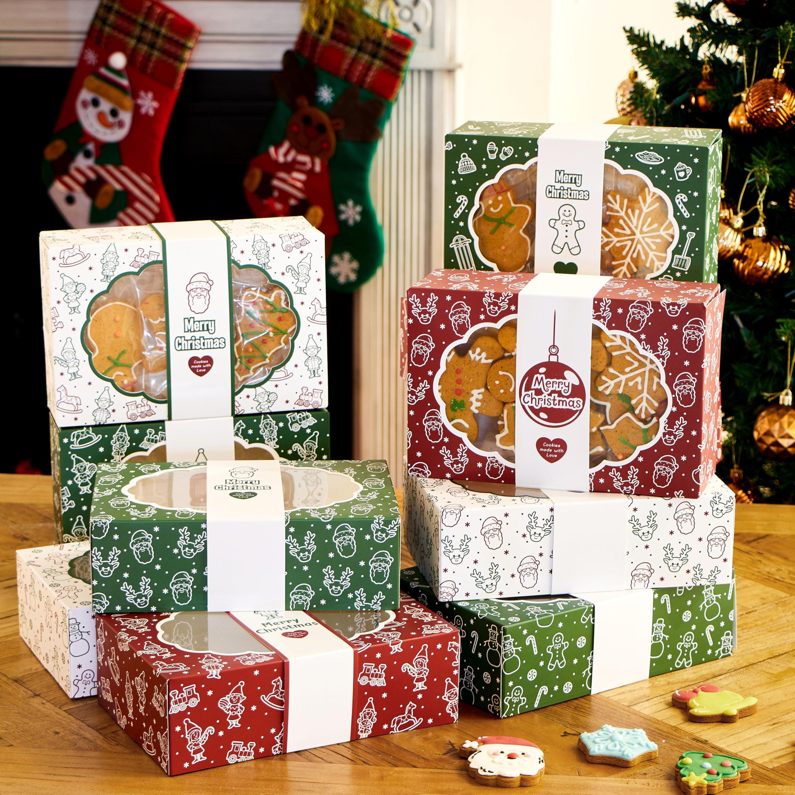 12PCS Christmas Cookie Boxes for Gift Giving - Image 6