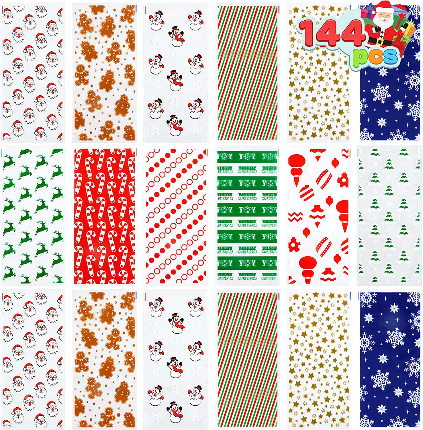 Christmas Cellophane Goody Bags Assortment - Image 8
