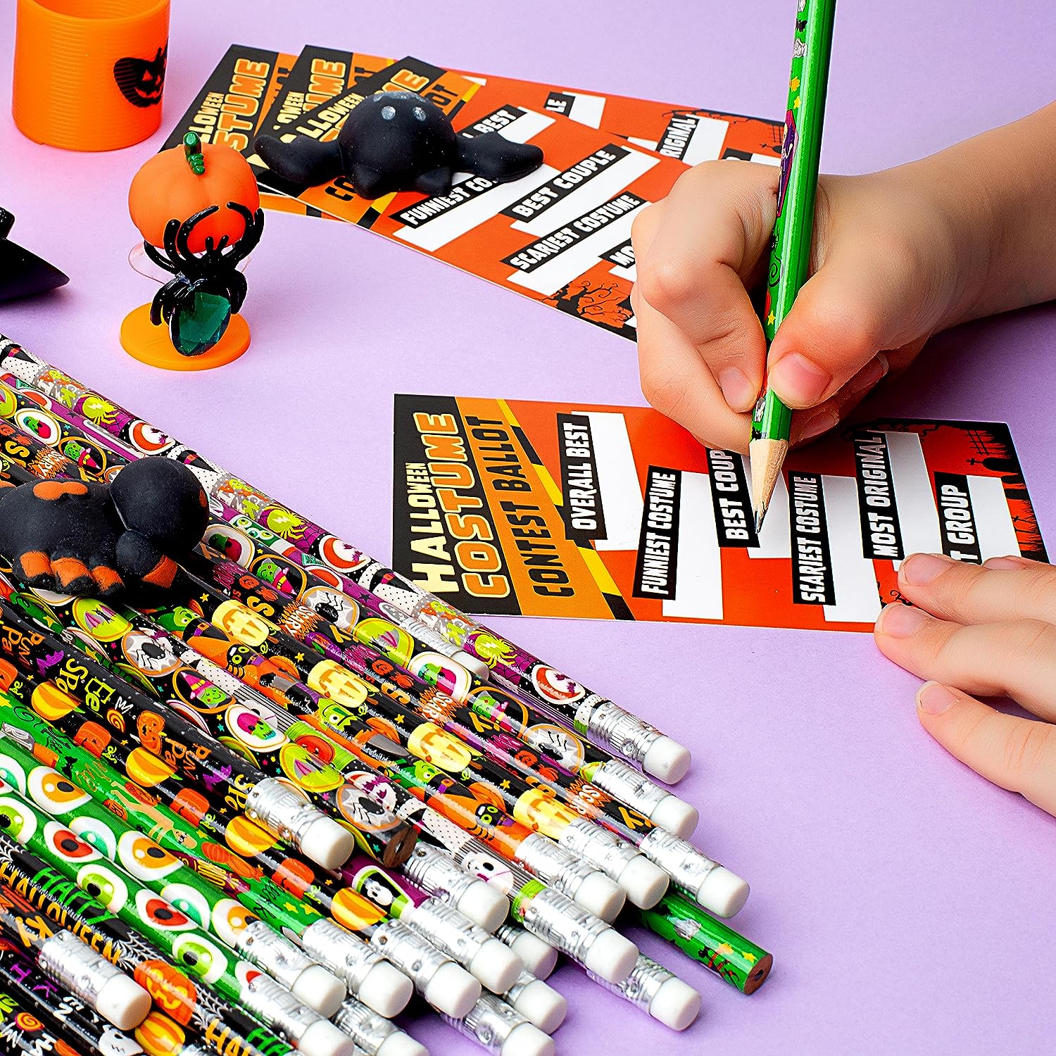 48 PCS Halloween Pencil Assortment with Eraser - Image 6