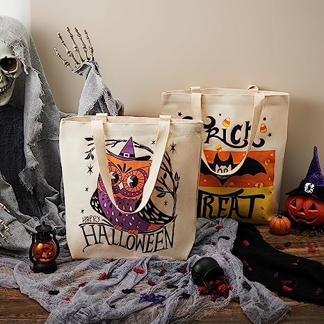3 Large Halloween Tote Bags - Image 6