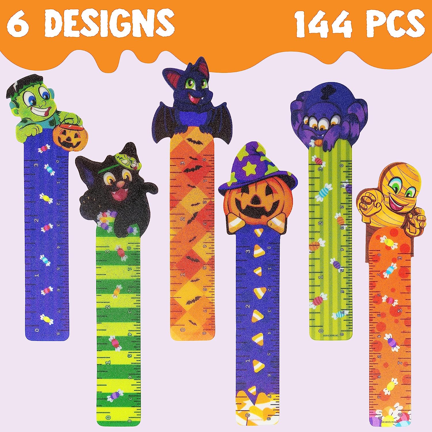 Halloween Bookmark Rulers, 144 Pcs - Image 4