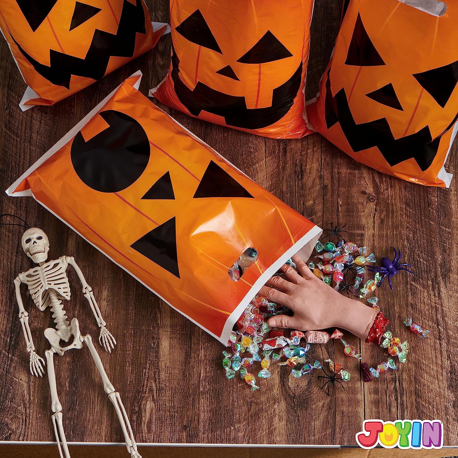 Halloween Jack O Lantern Trick Or Treat Bags, 72-pack - Image 3