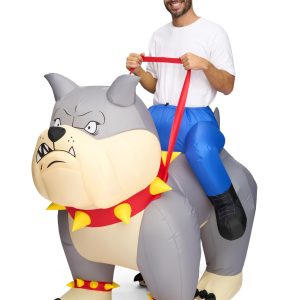 Adult Inflatable Bulldog Costume - Funny Halloween Ride-On