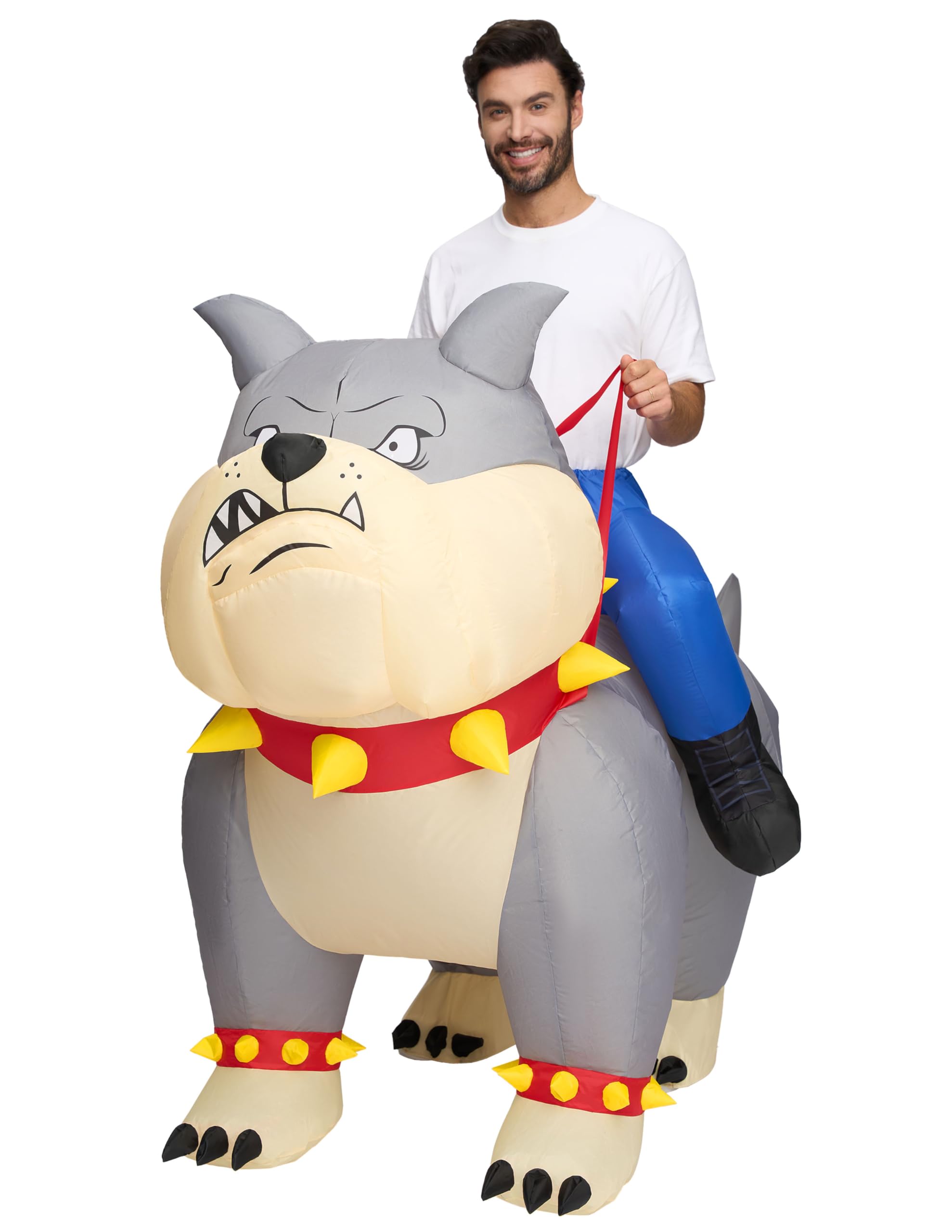 Adult Inflatable Bulldog Costume - Funny Halloween Ride-On - Image 3