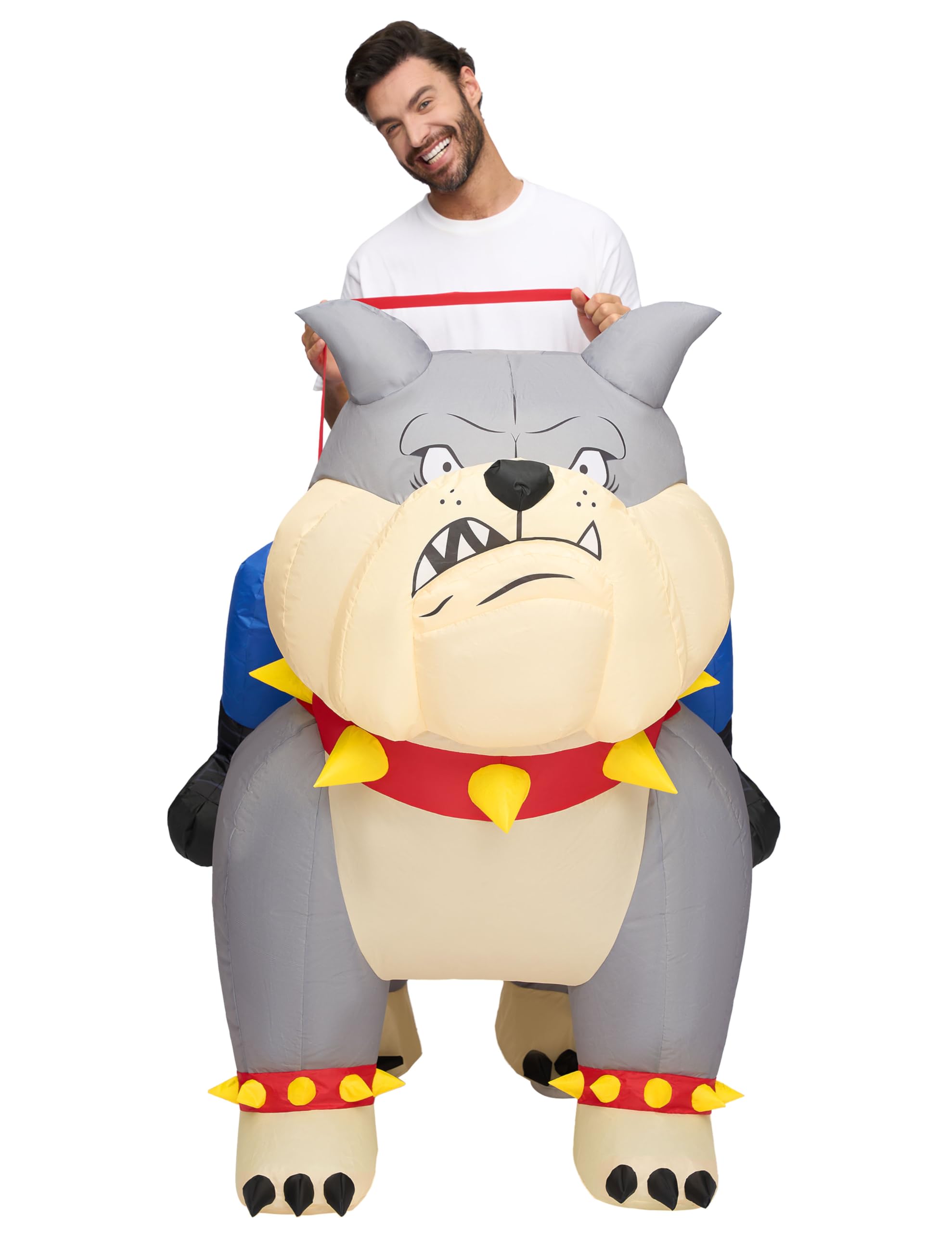 Adult Inflatable Bulldog Costume - Funny Halloween Ride-On - Image 4
