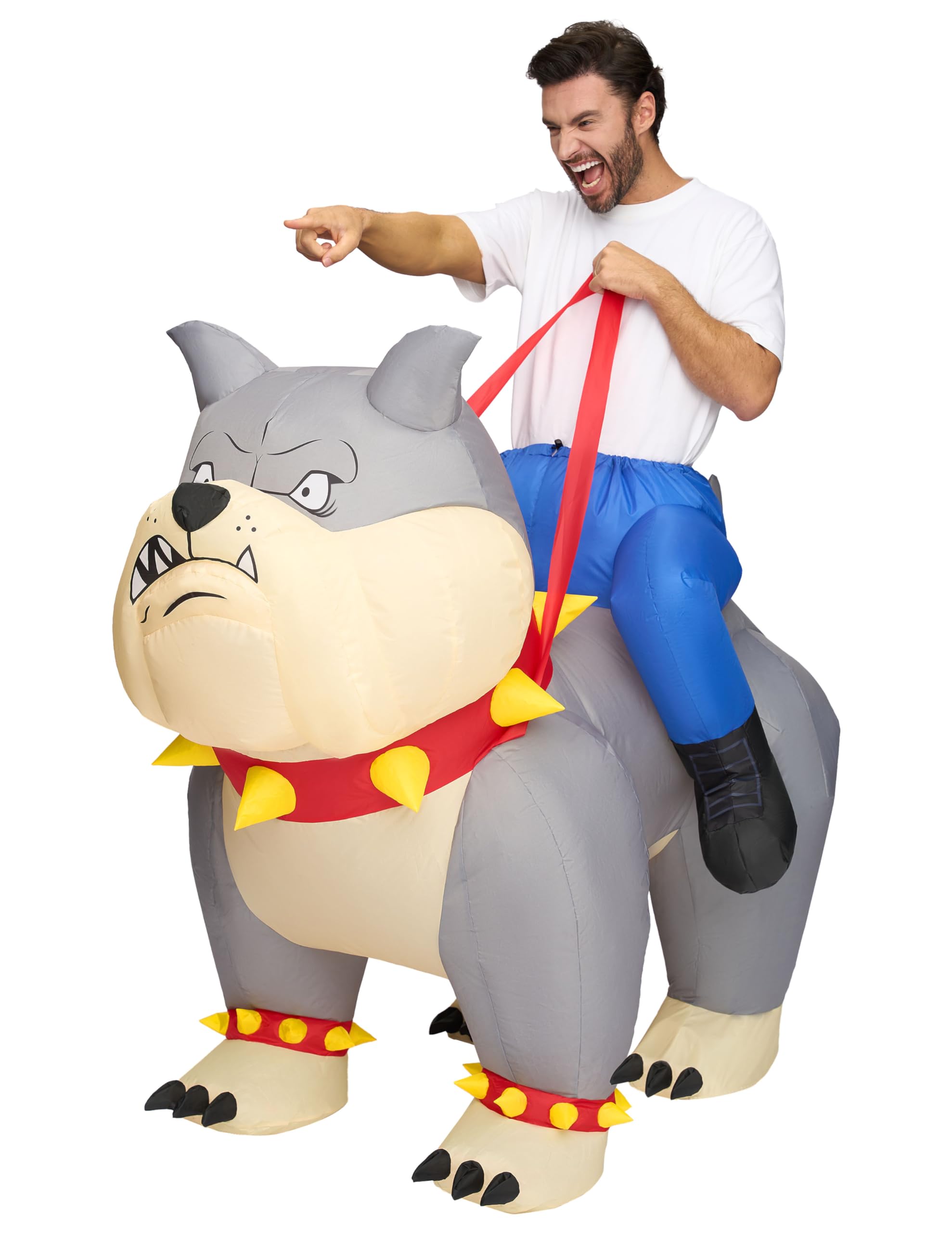 Adult Inflatable Bulldog Costume - Funny Halloween Ride-On - Image 5