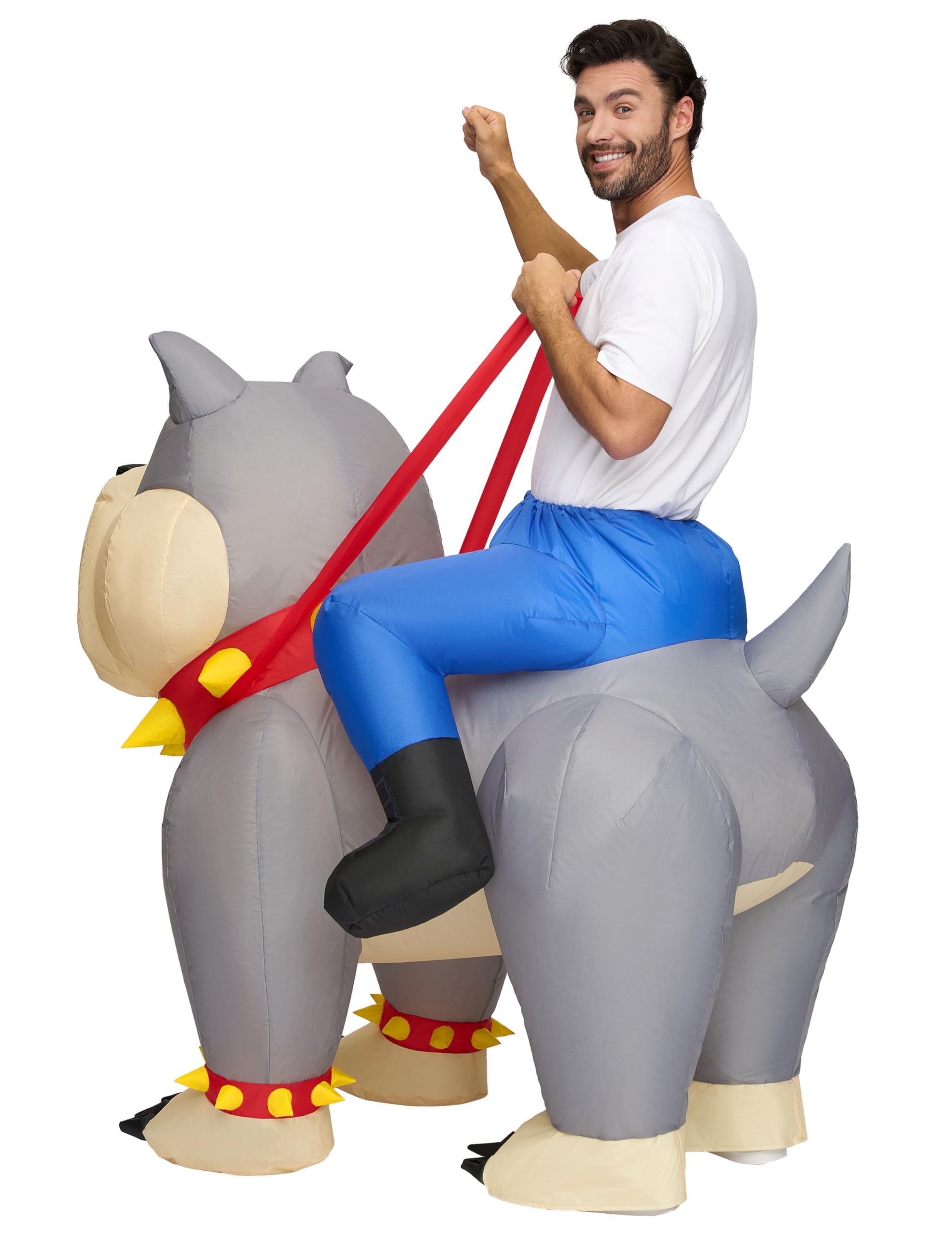 Adult Inflatable Bulldog Costume - Funny Halloween Ride-On - Image 6