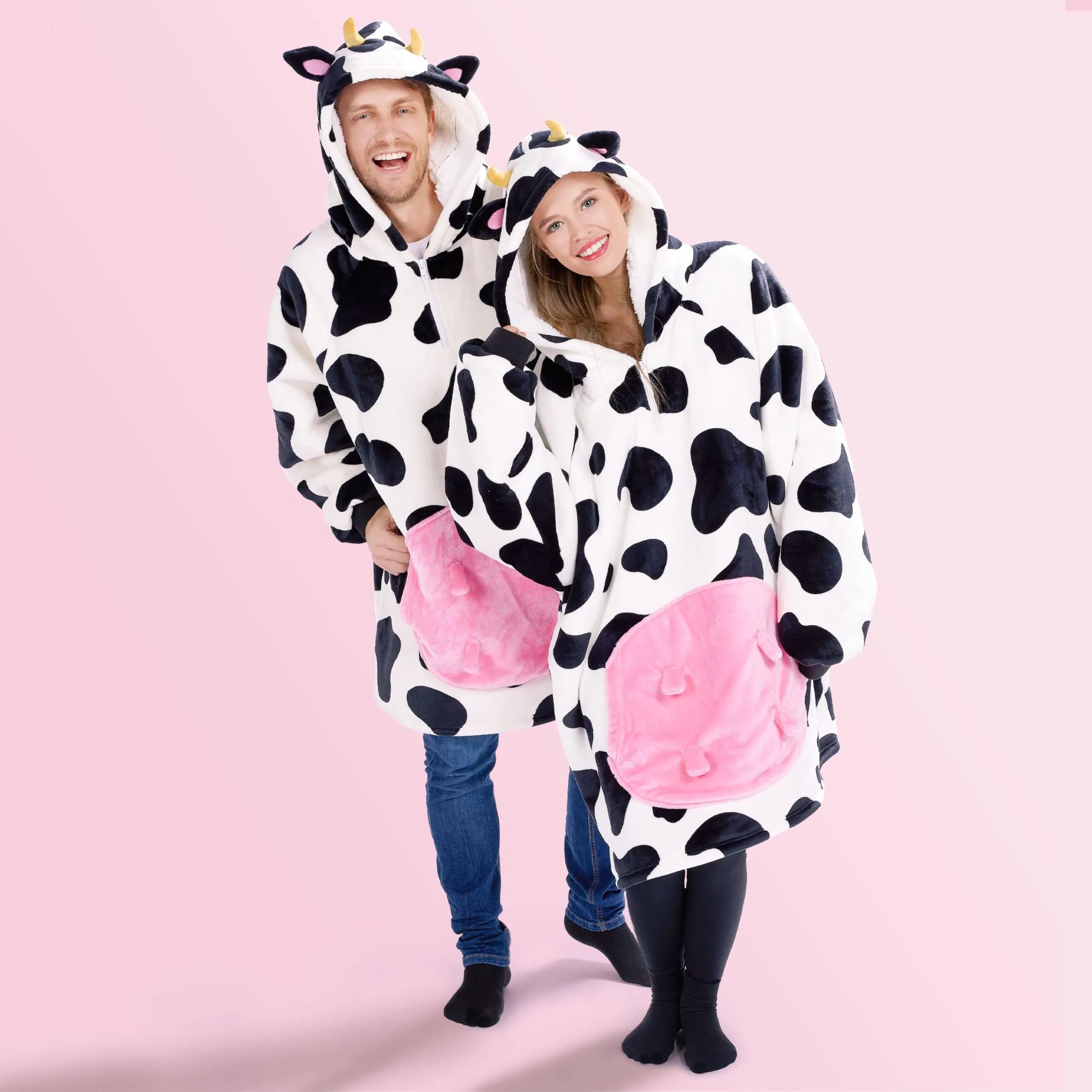 Adults Blanket Hoodie for Women Men, Sherpa Pullover Hooded Wearable Blanket - Image 4