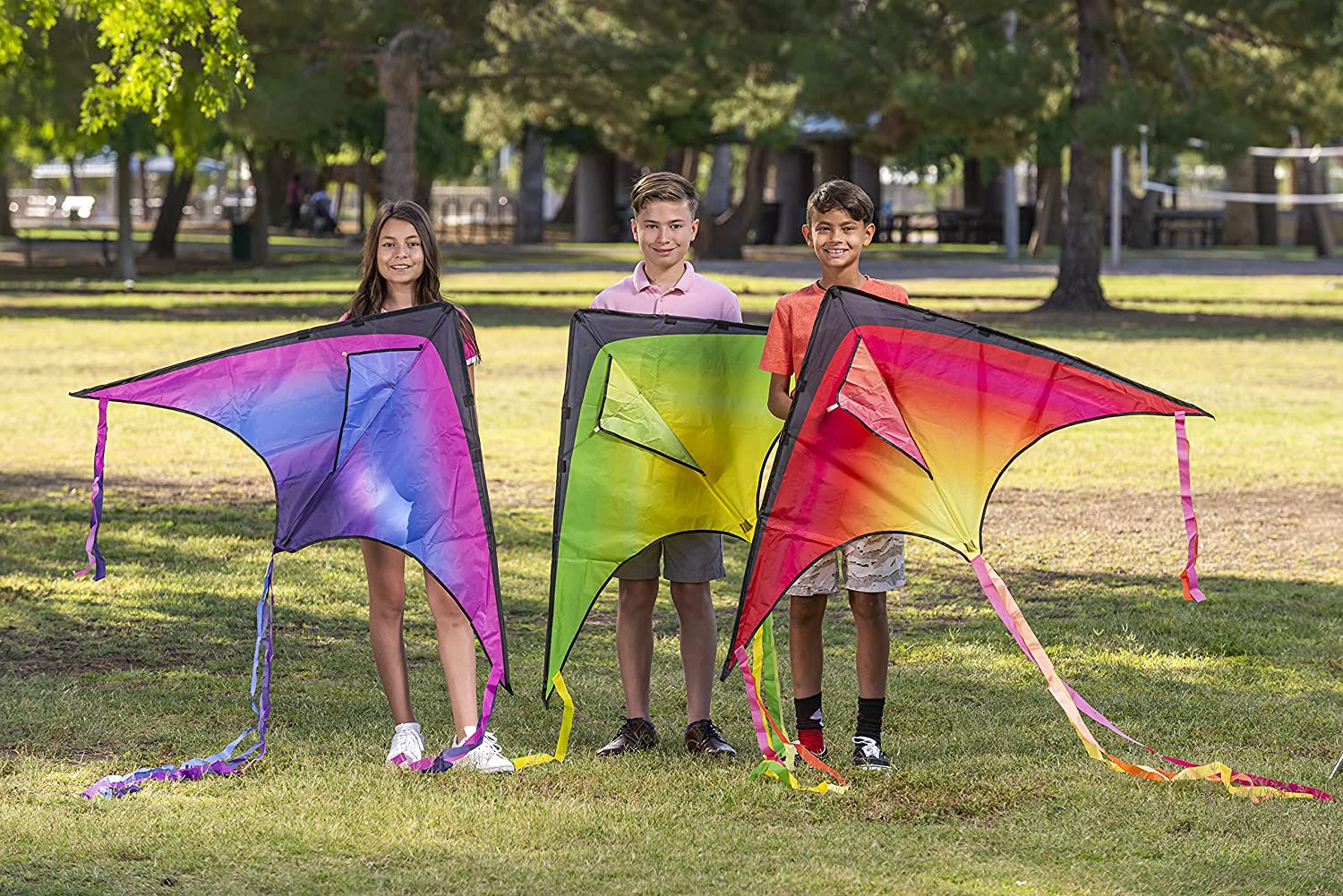 Big Delta Kite (Red, Green, Purple), 3 Pack - Image 3